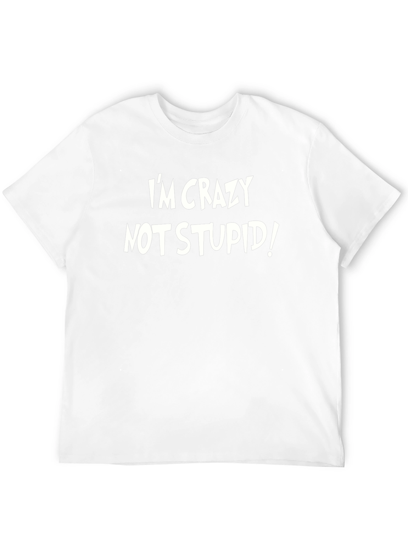 Crazy Not Stupid Graphic Tee - Black Casual Shirt
