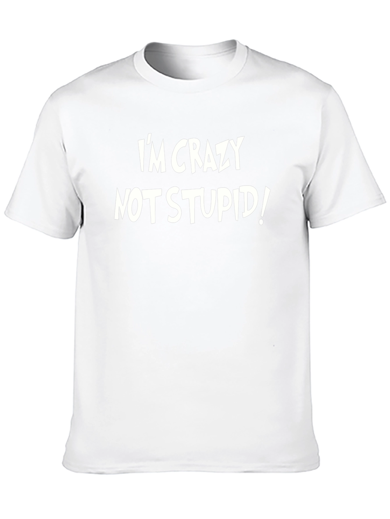 Crazy Not Stupid Graphic Tee - Black Casual Shirt