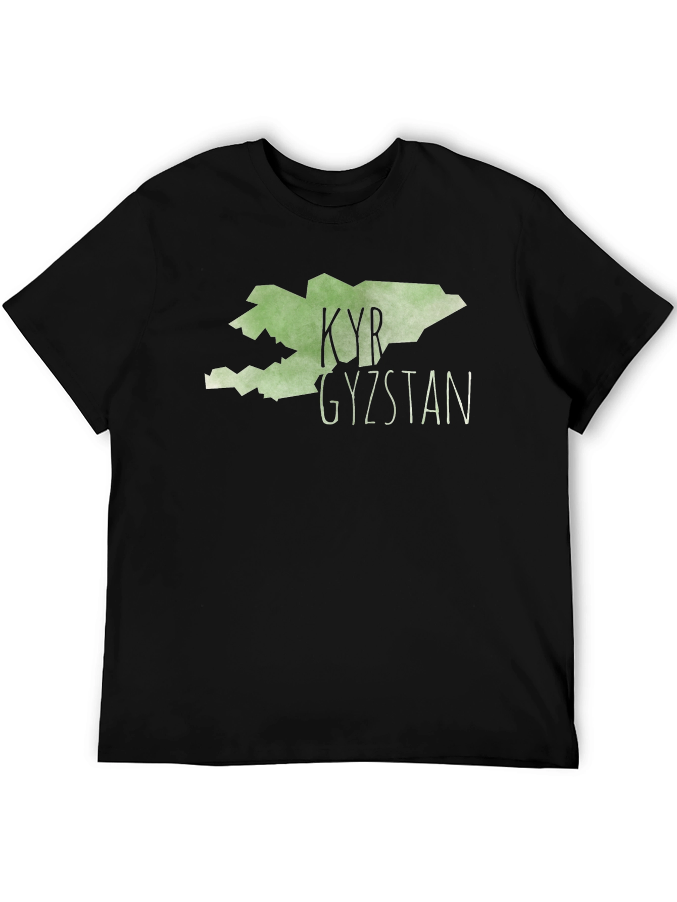 Kyrgyzstan Map T-Shirt - Black Graphic Tee