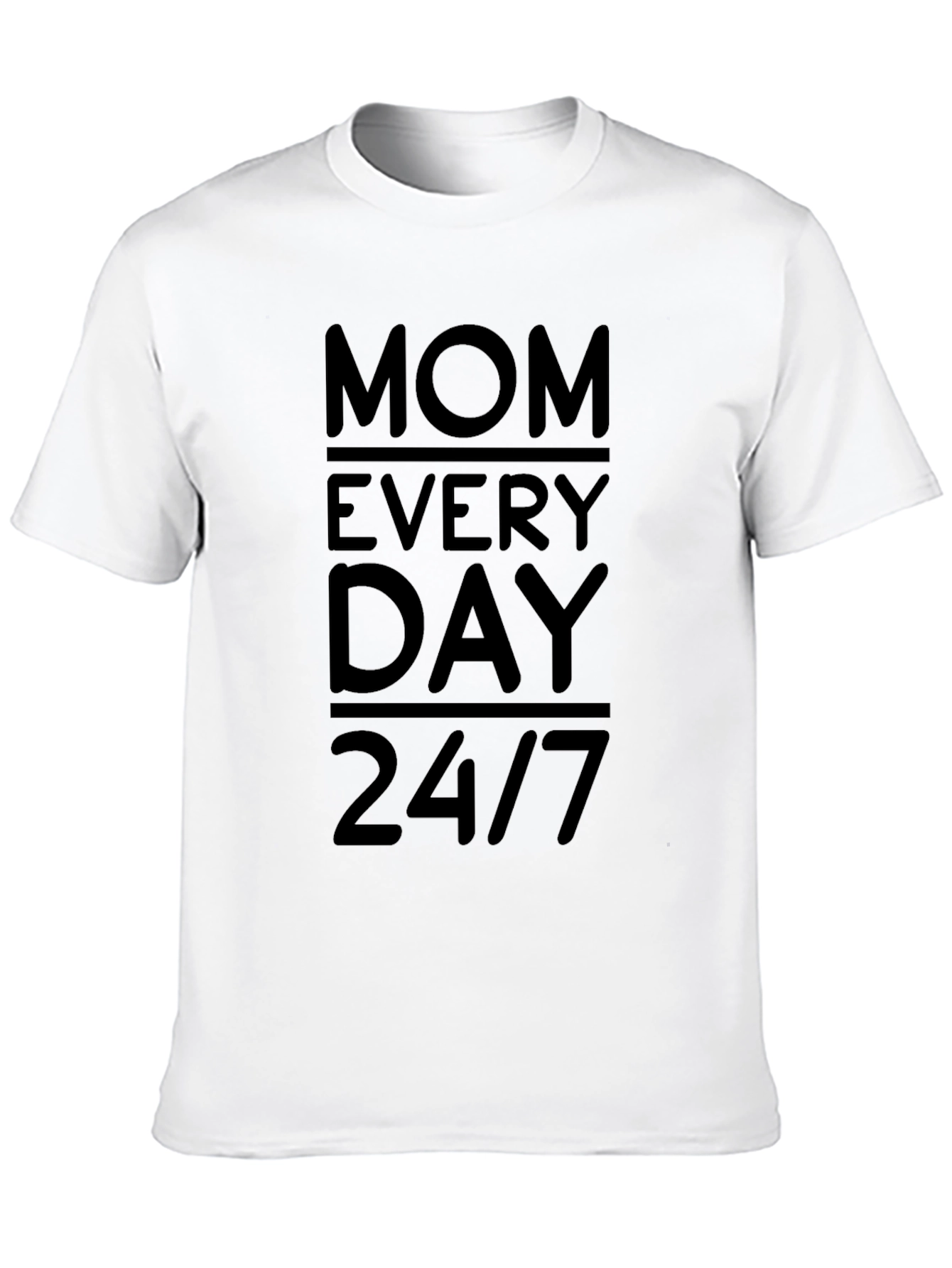 Mom Everyday 24/7 Graphic Tee - Black