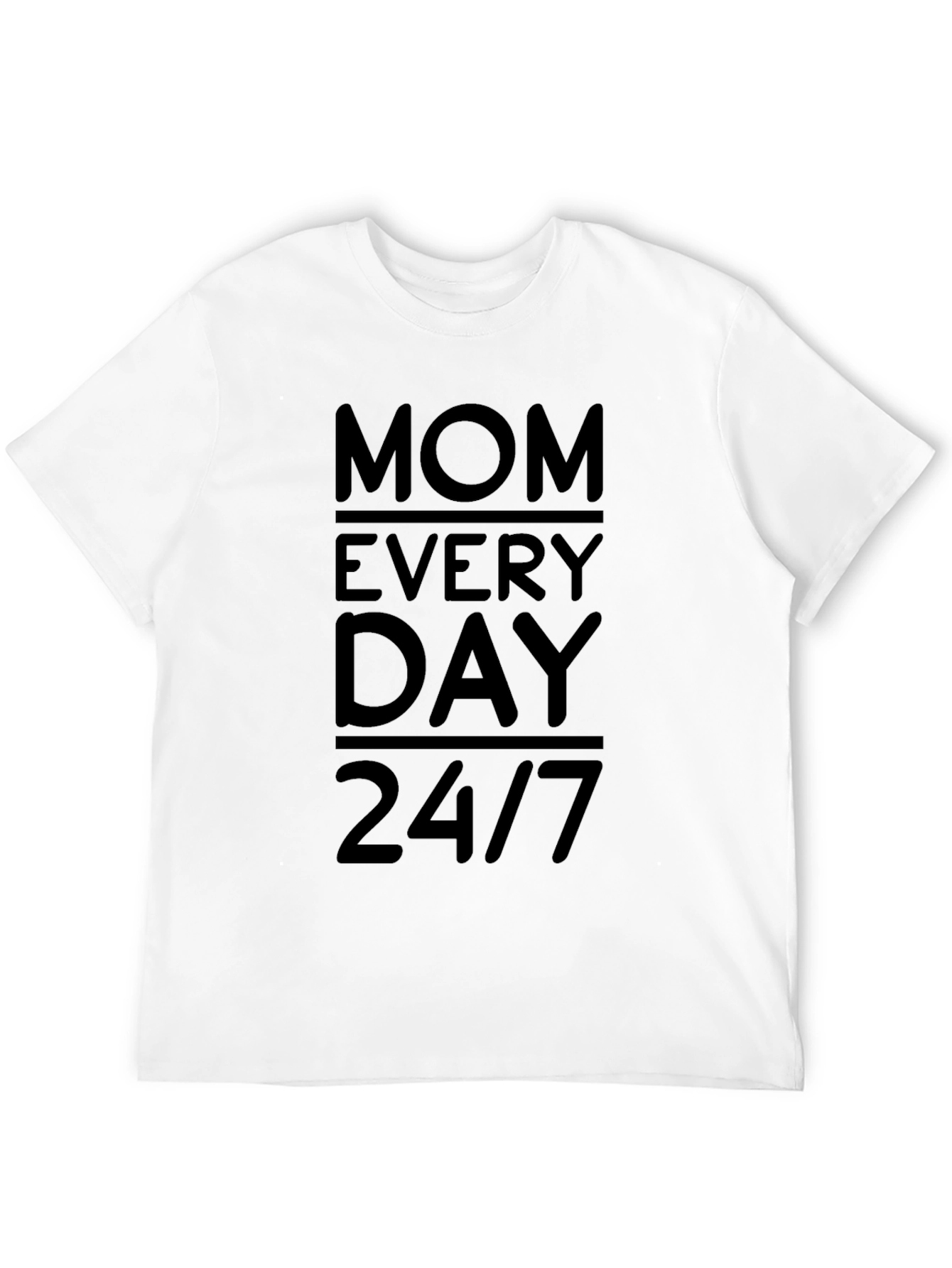 Mom Everyday 24/7 Graphic Tee - Black