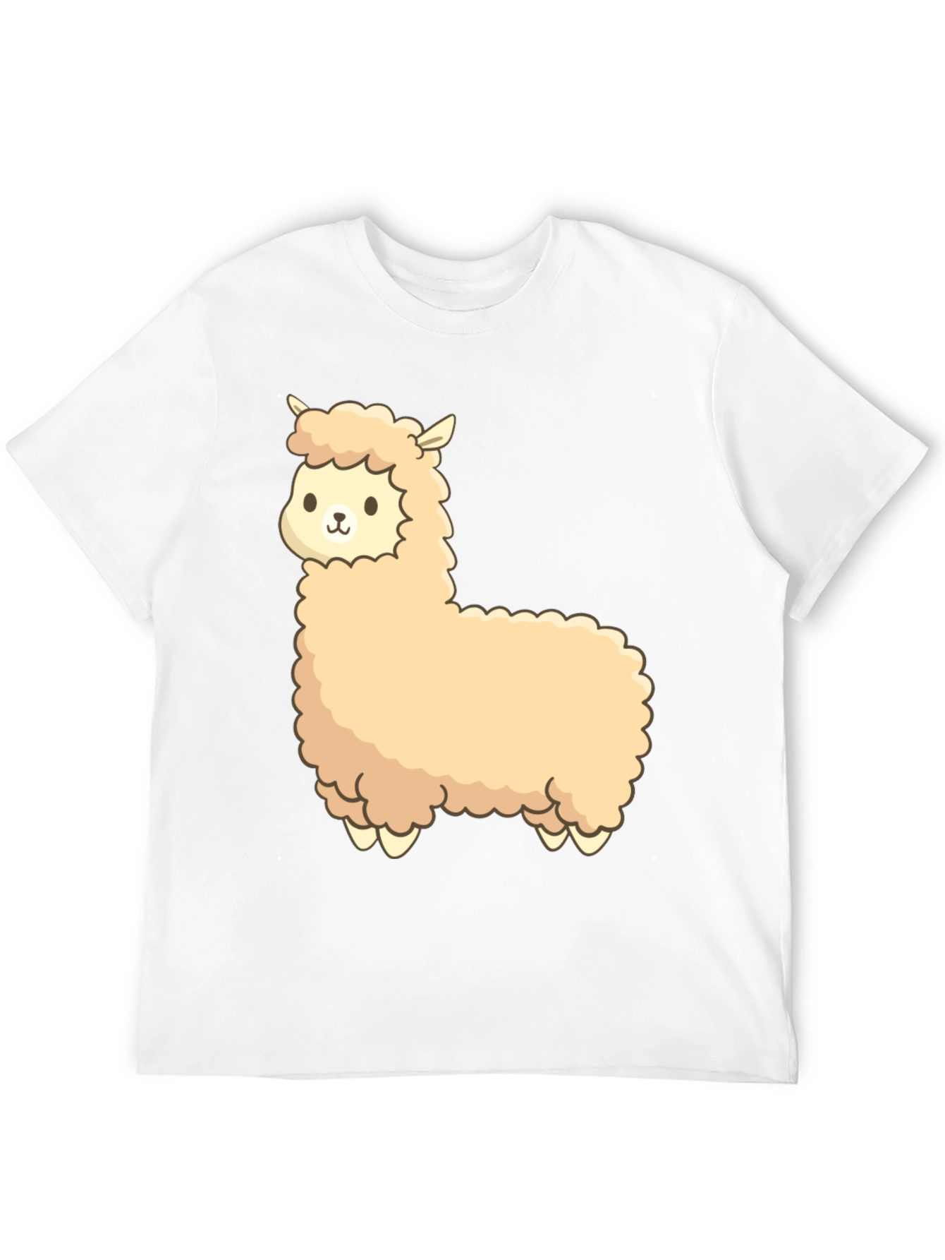 Cute Alpaca Graphic Black T-Shirt