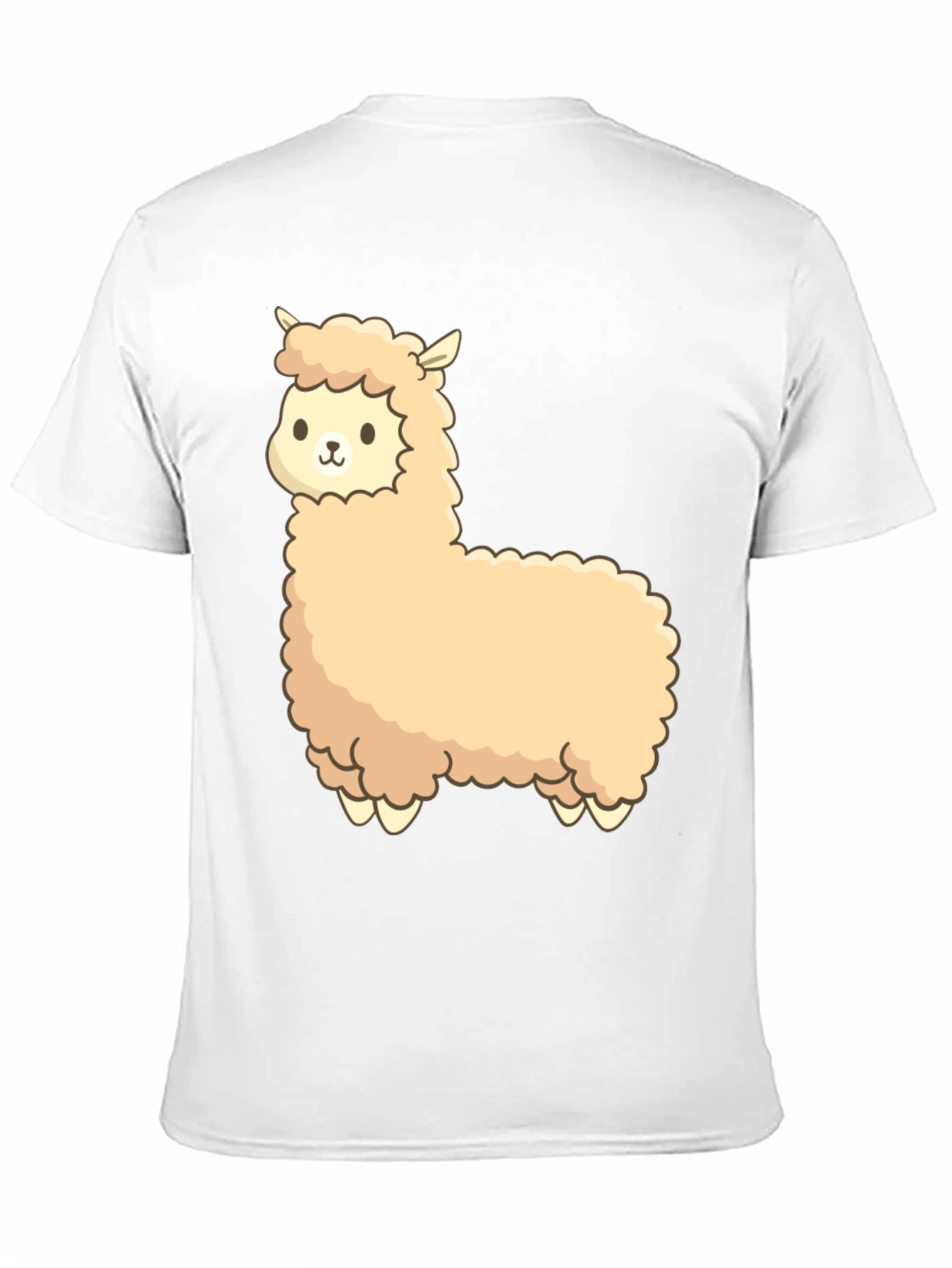 Cute Alpaca Graphic Black T-Shirt