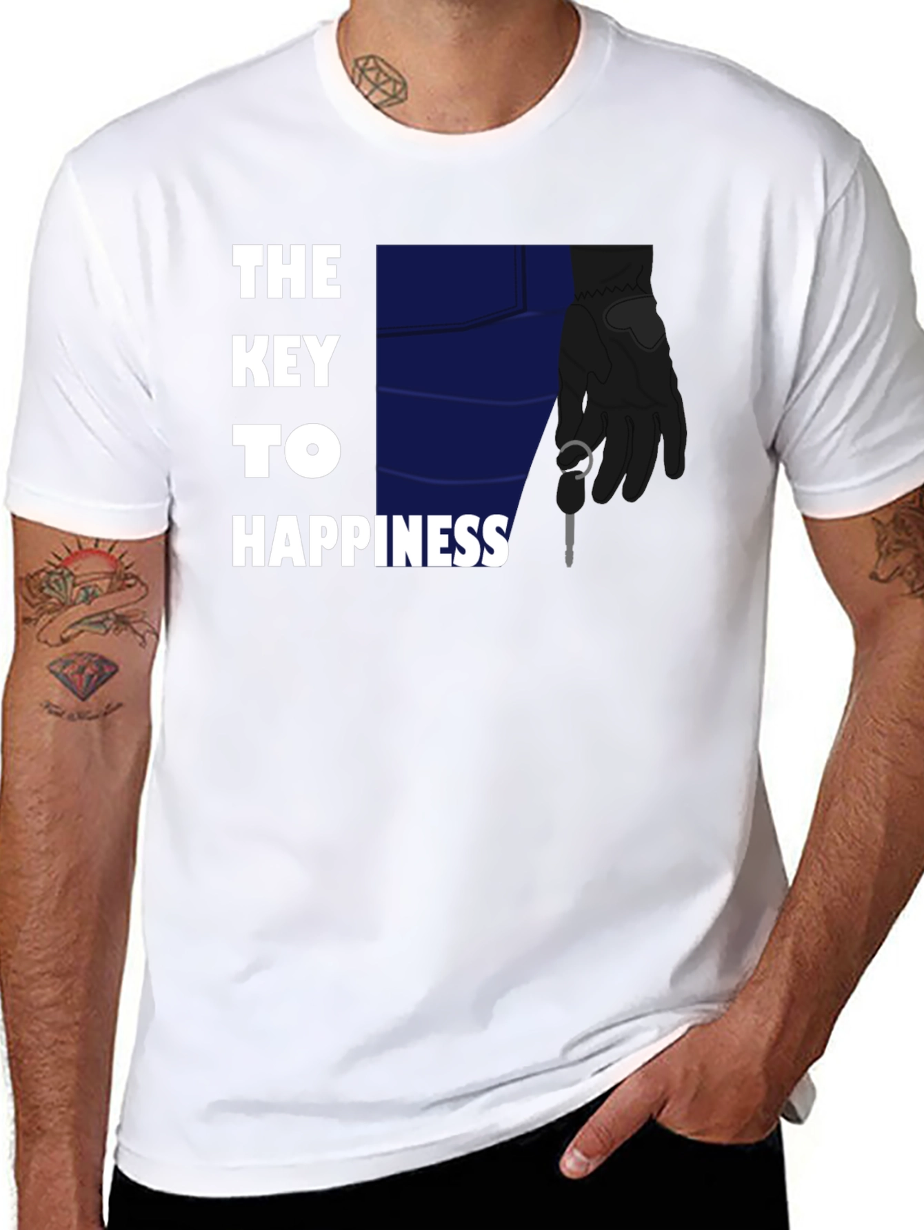 The Key to Happiness Graphic Tee