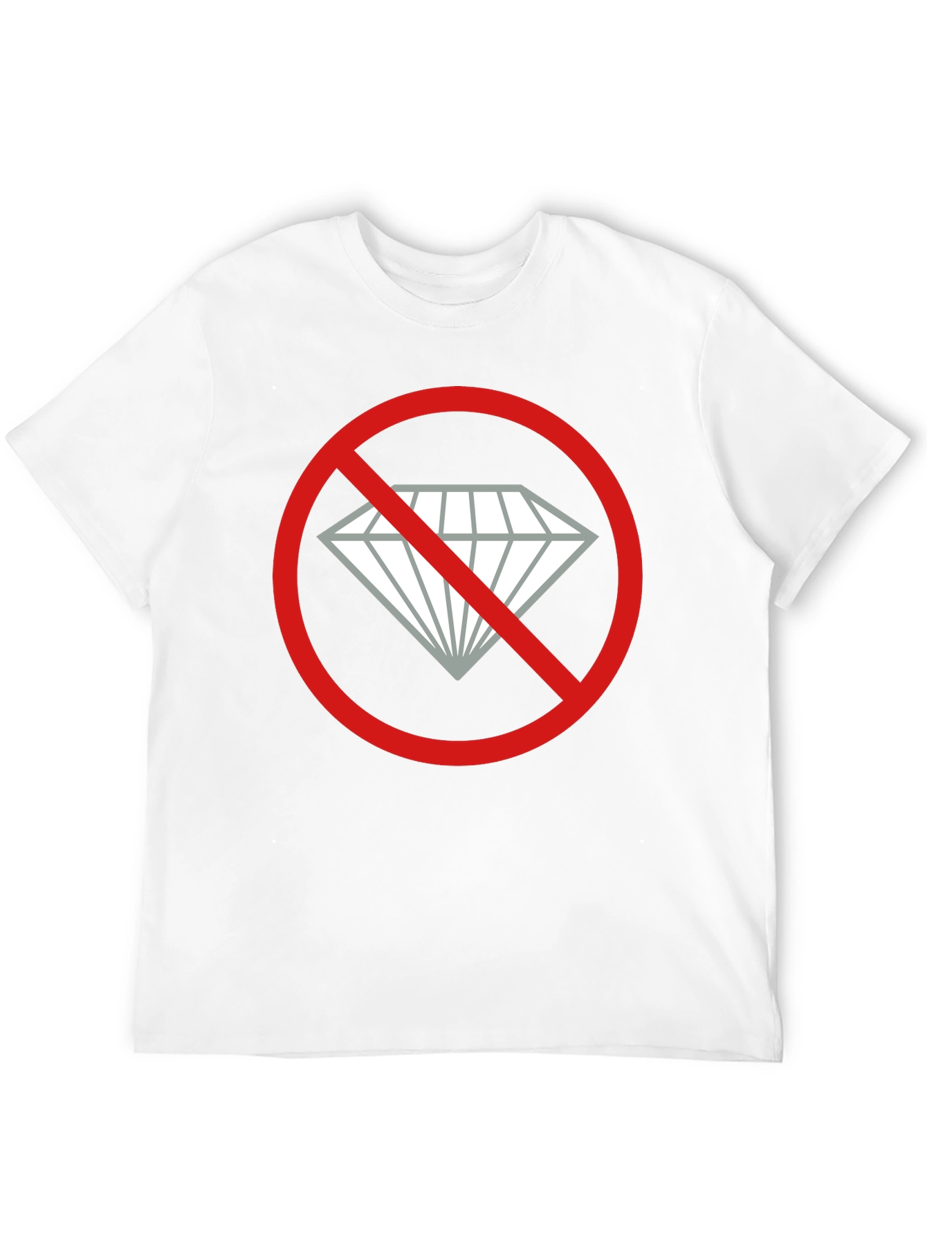 No Diamonds Graphic Tee - Black Cotton T-Shirt