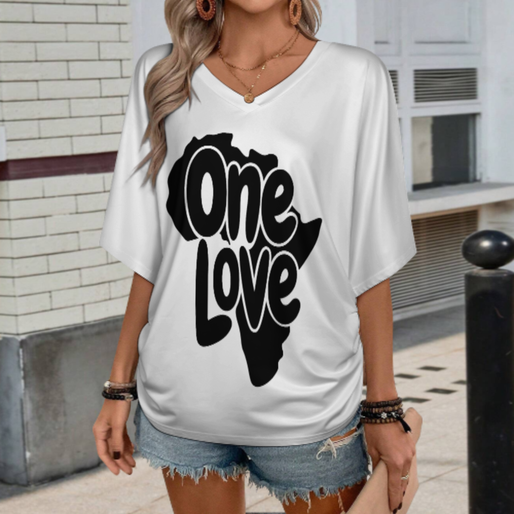 One Love Africa Graphic Tee – Retro Unity & Culture Statement Shirt(z437)