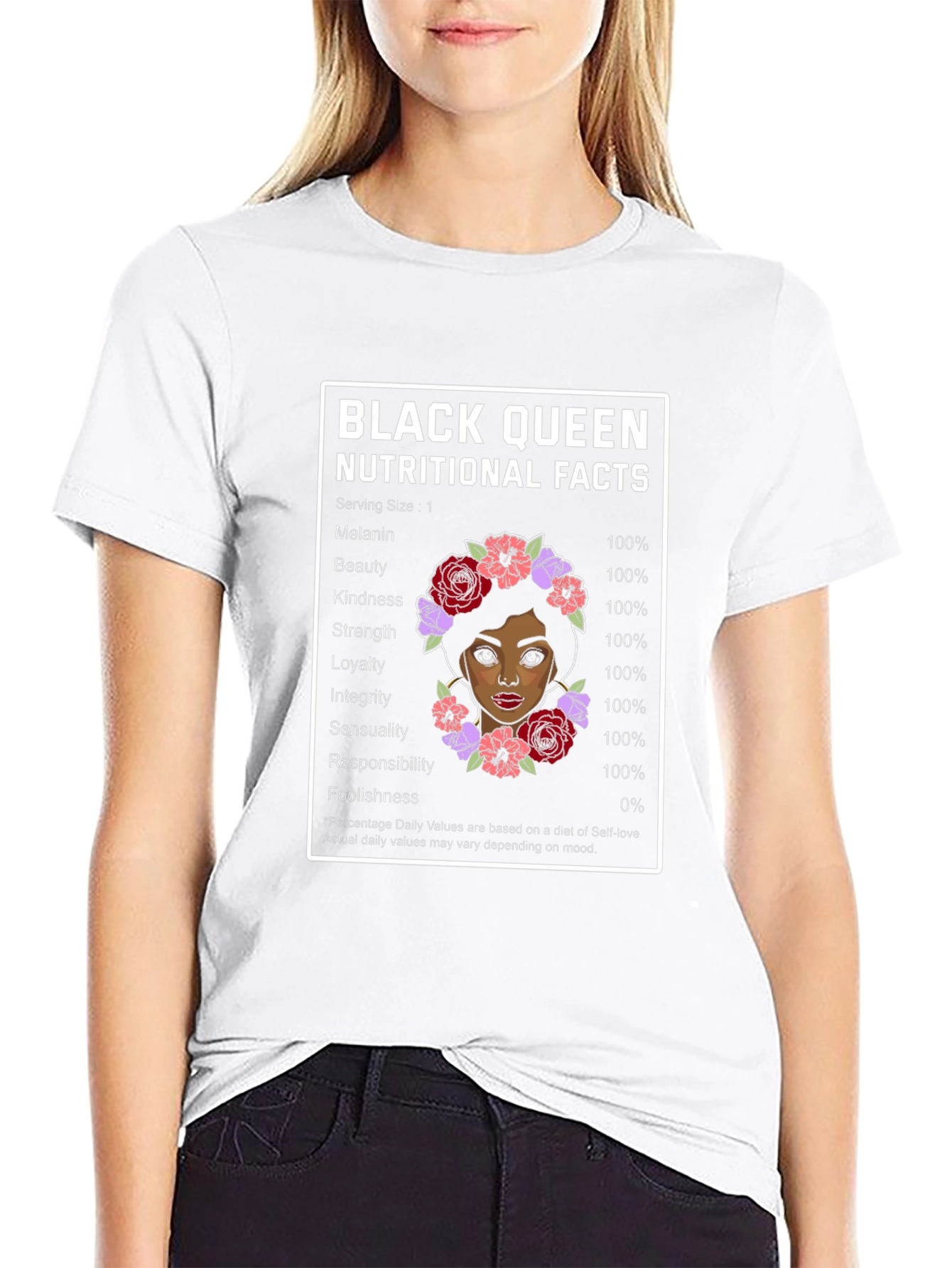 Black Queen Nutritional Facts Graphic Tee