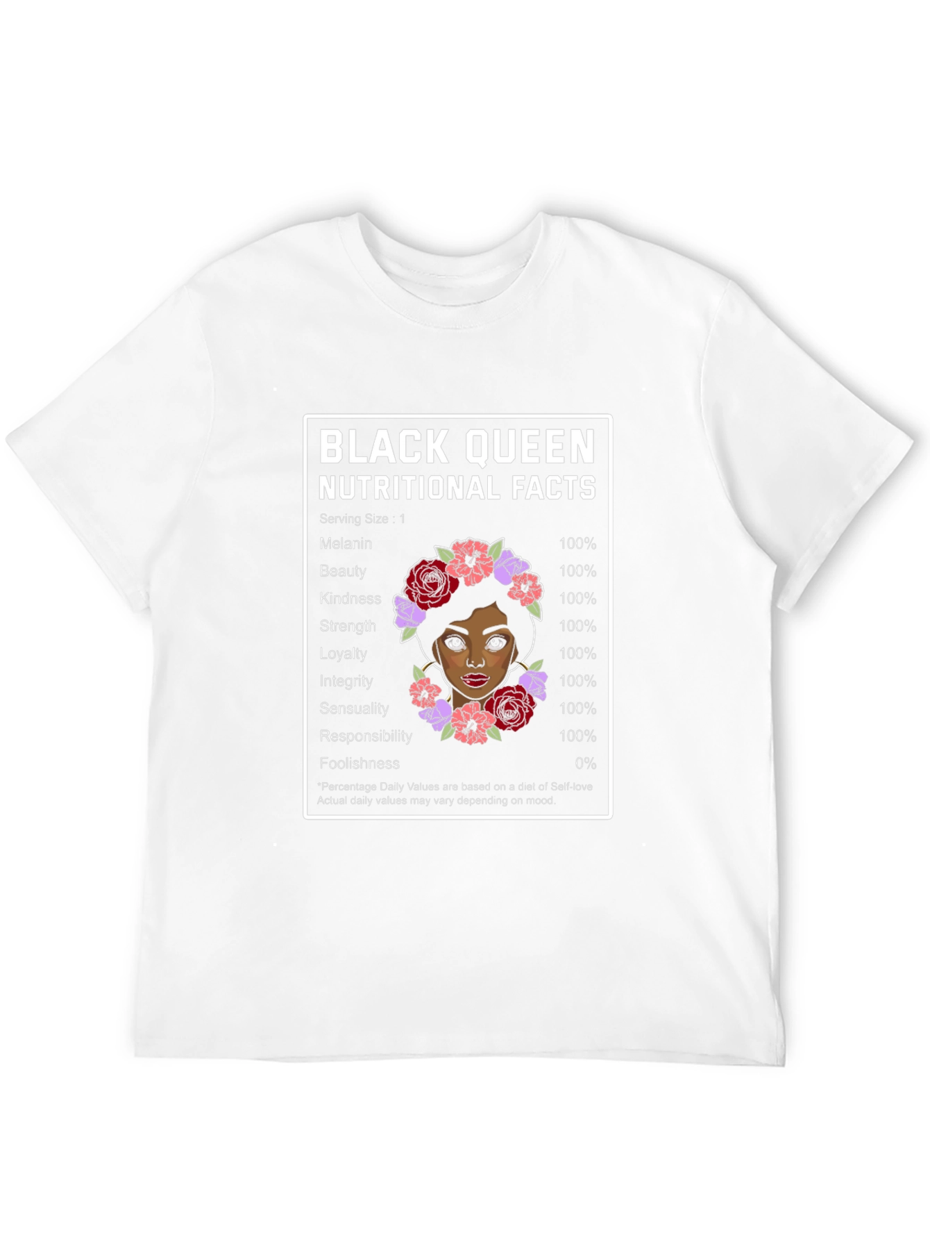 Black Queen Nutritional Facts Graphic Tee
