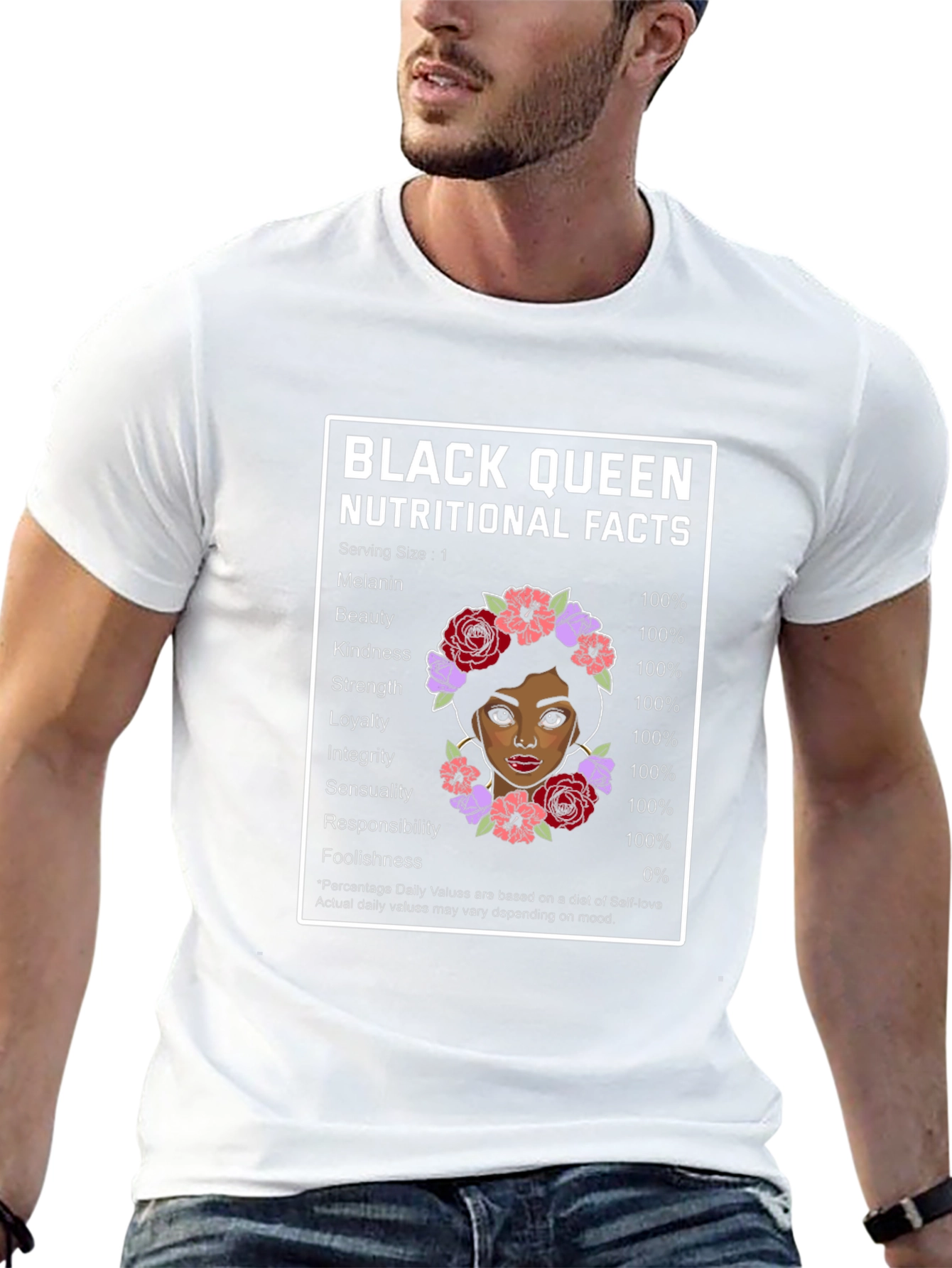 Black Queen Nutritional Facts Graphic Tee
