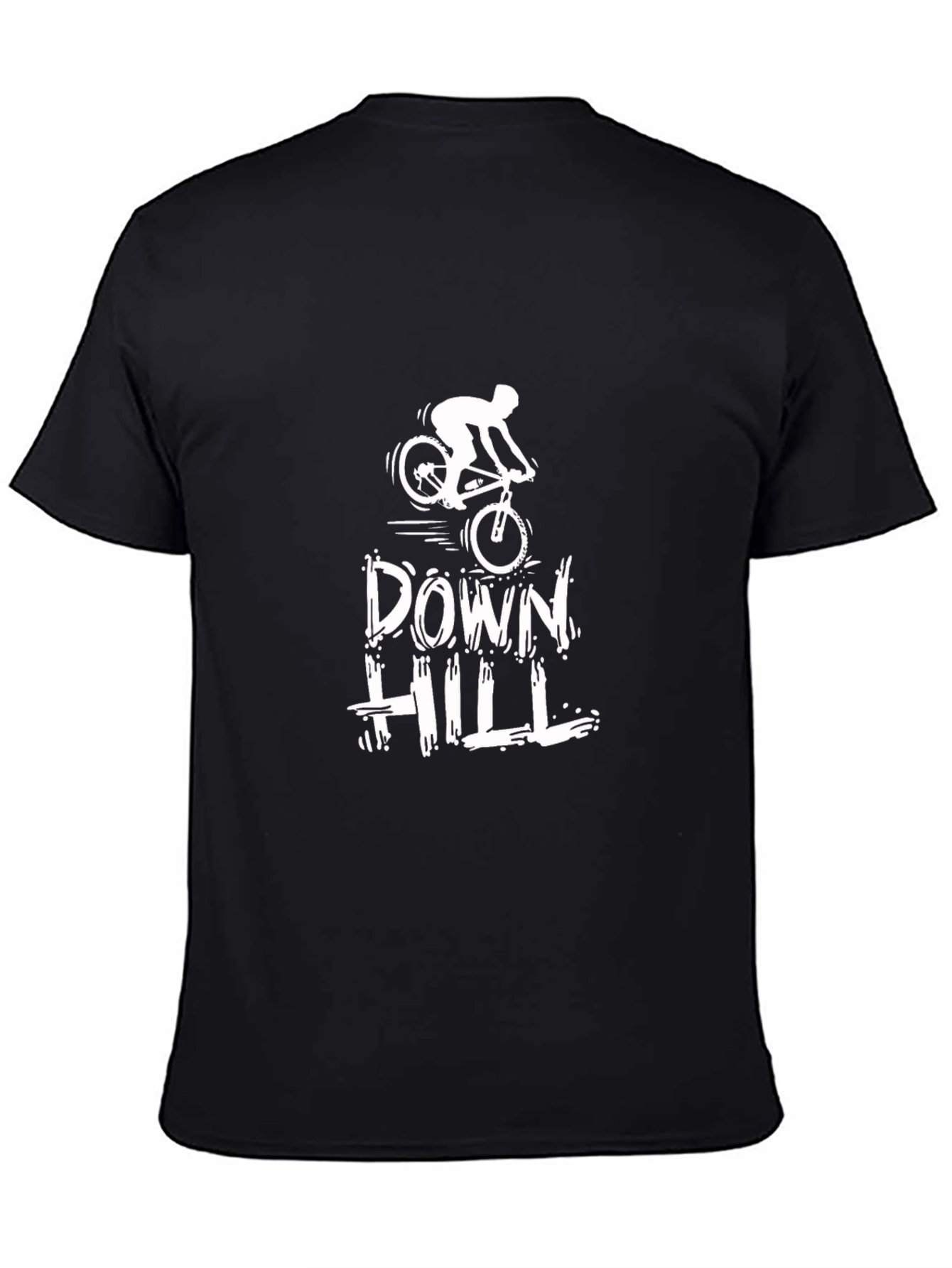 Downhill Biking Black T-Shirt