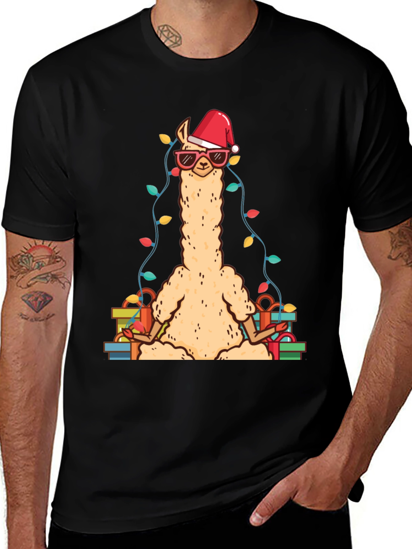Festive Llama Christmas T-Shirt