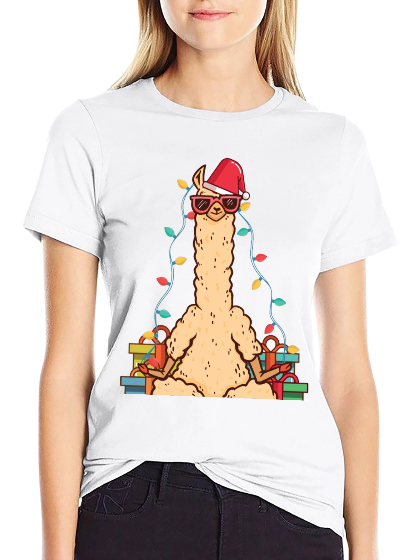 Festive Llama Christmas T-Shirt