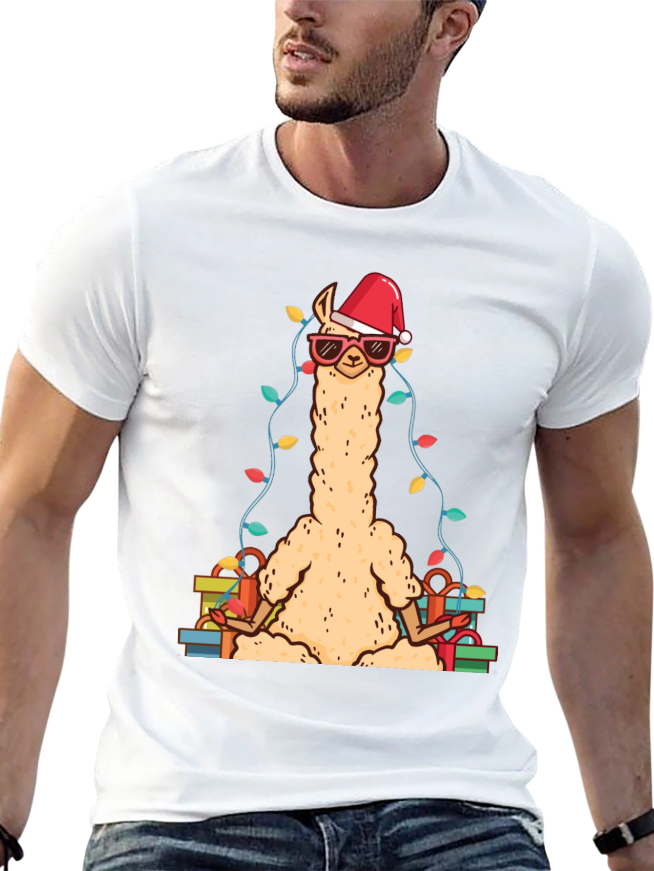 Festive Llama Christmas T-Shirt