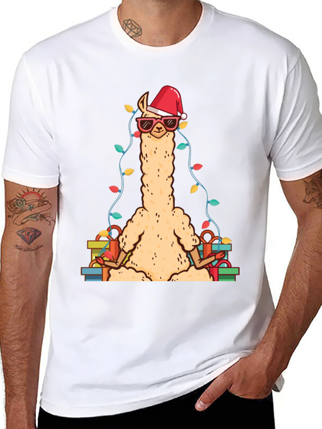 Festive Llama Christmas T-Shirt