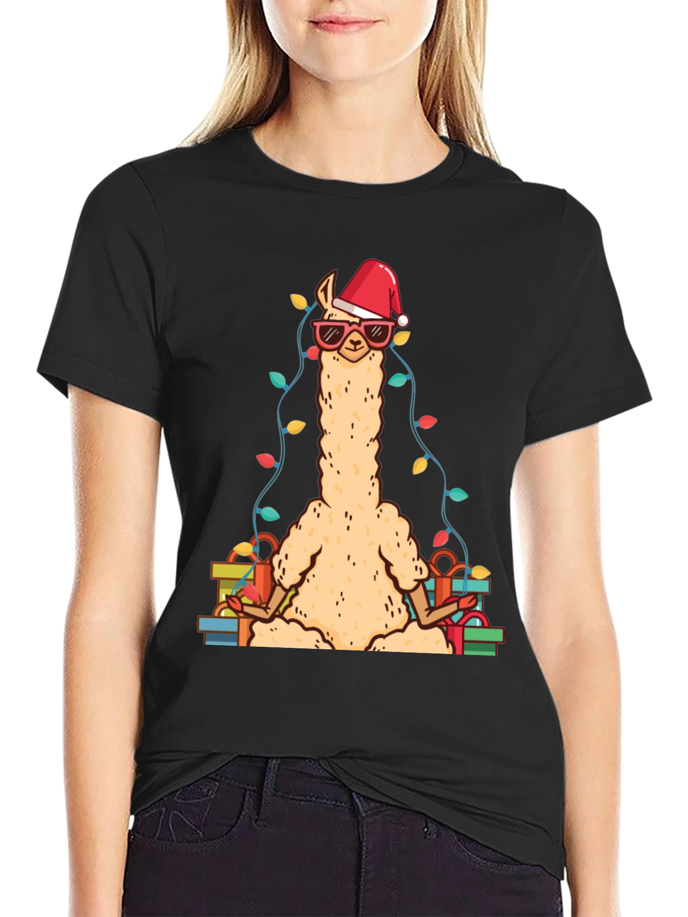 Festive Llama Christmas T-Shirt