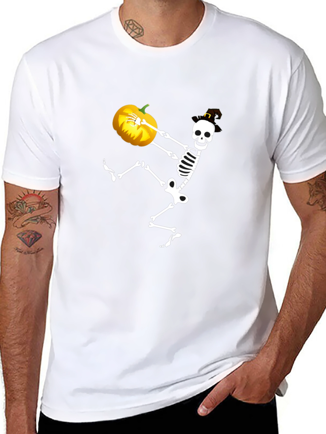 Halloween Skeleton Pumpkin T-Shirt