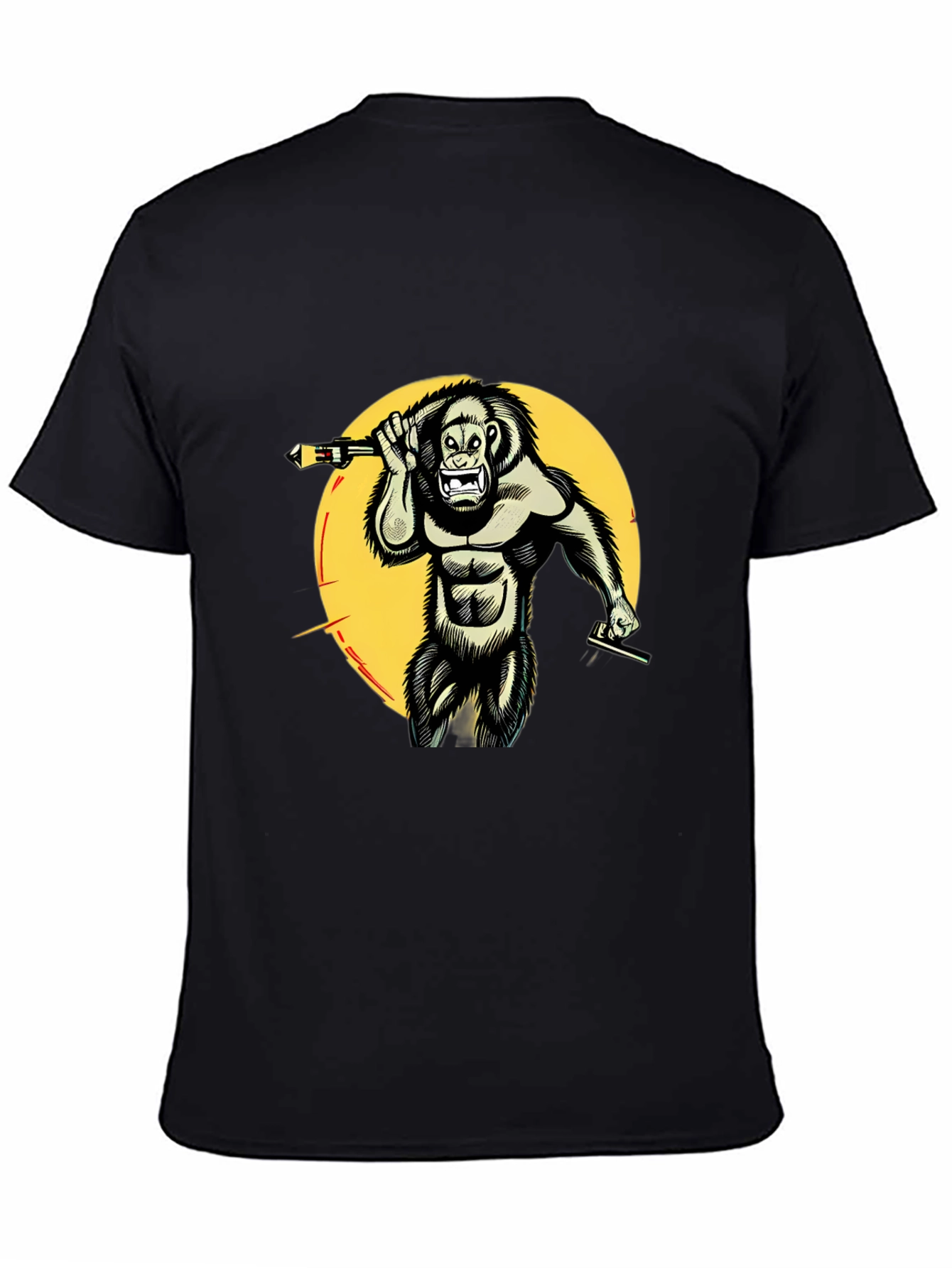 Primal Rage Graphic Tee - Black Gorilla T-Shirt
