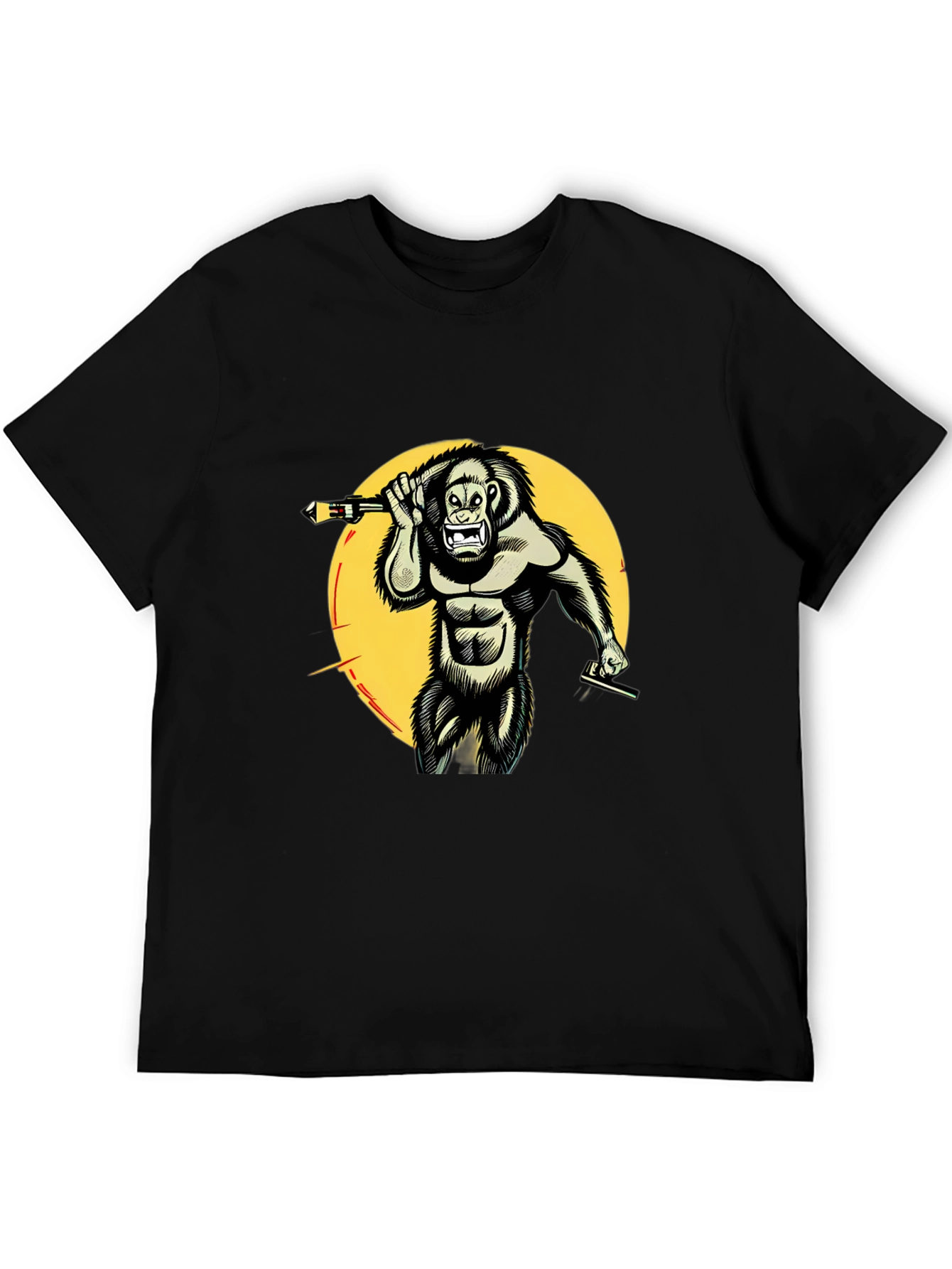 Primal Rage Graphic Tee - Black Gorilla T-Shirt