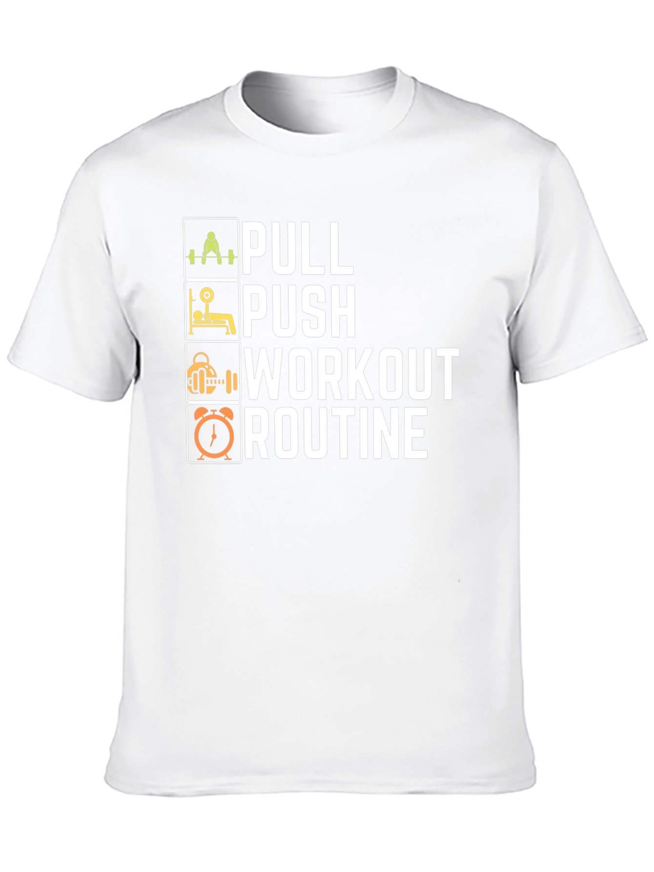 Pull Push Workout Routine Mens T-Shirt - Black
