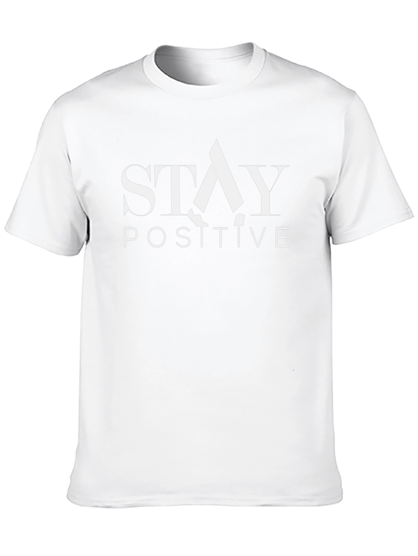 Stay Positive Graphic Tee - Black Cotton T-Shirt
