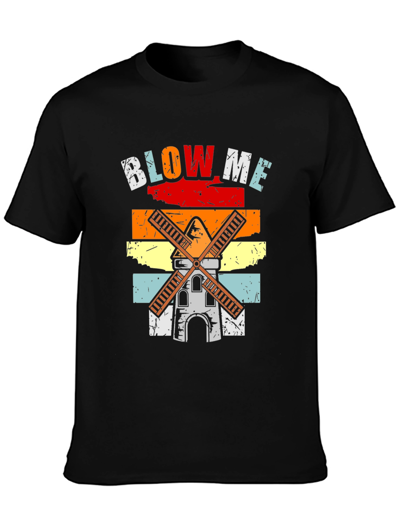 Retro Windmill Blow Me T-Shirt