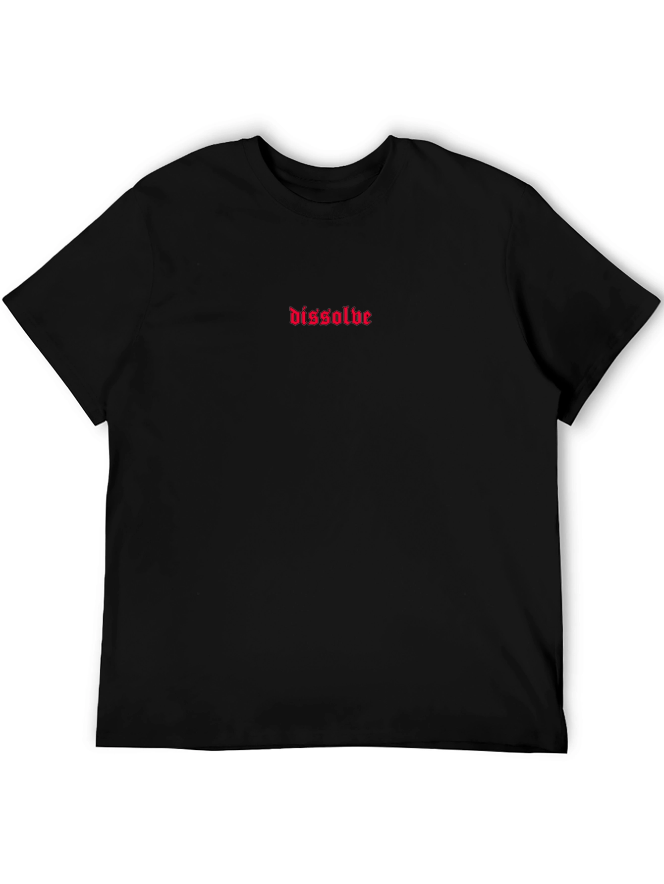Dissolve Graphic Tee - Gothic Font Black Shirt