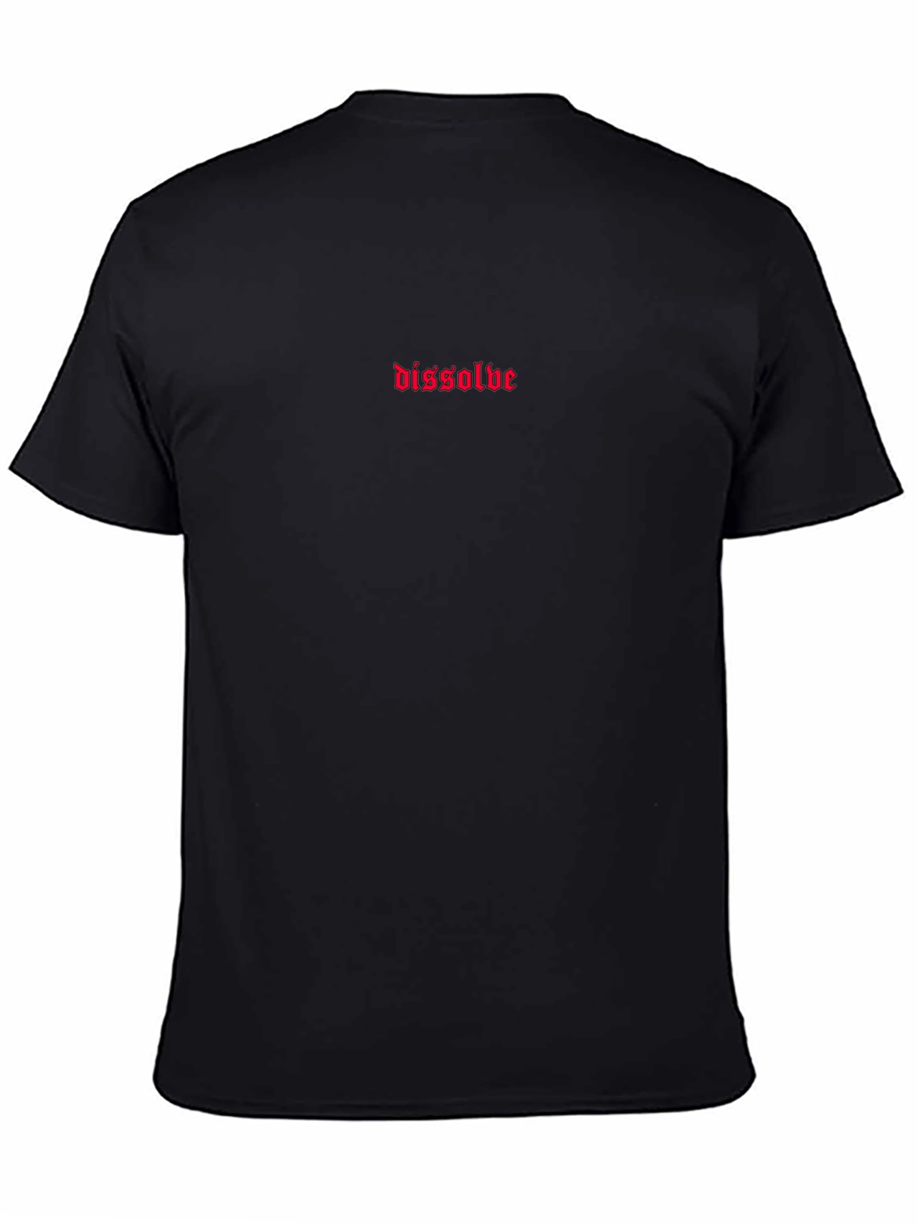 Dissolve Graphic Tee - Gothic Font Black Shirt