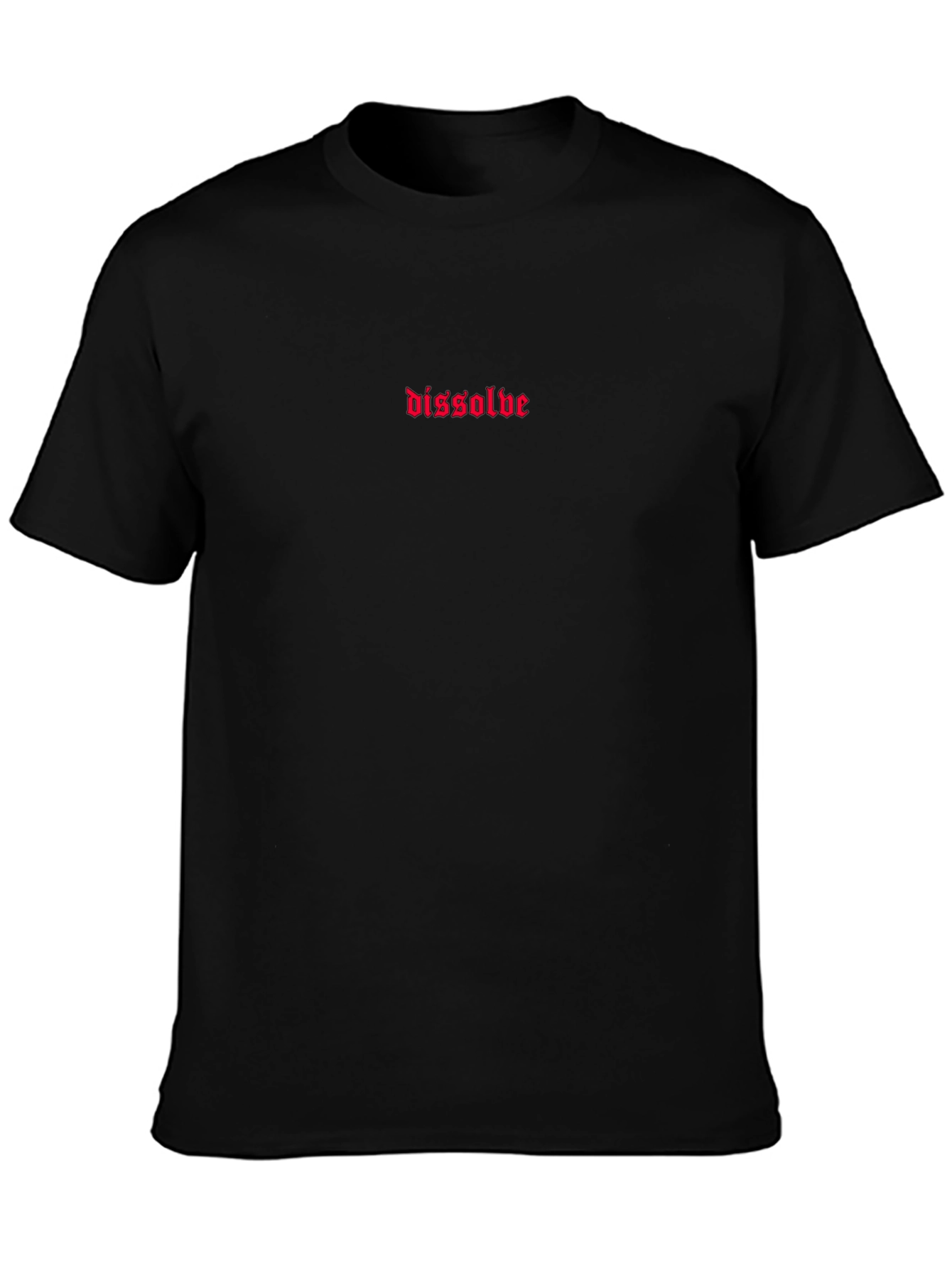 Dissolve Graphic Tee - Gothic Font Black Shirt