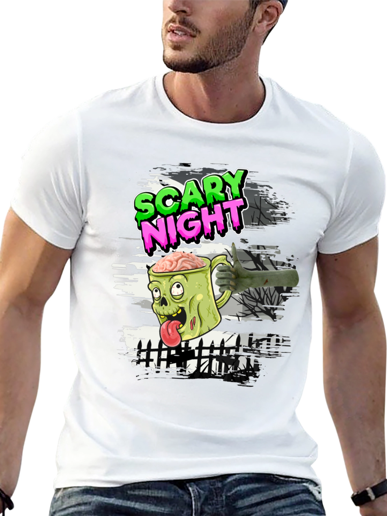 Scary Night Zombie Halloween T-Shirt