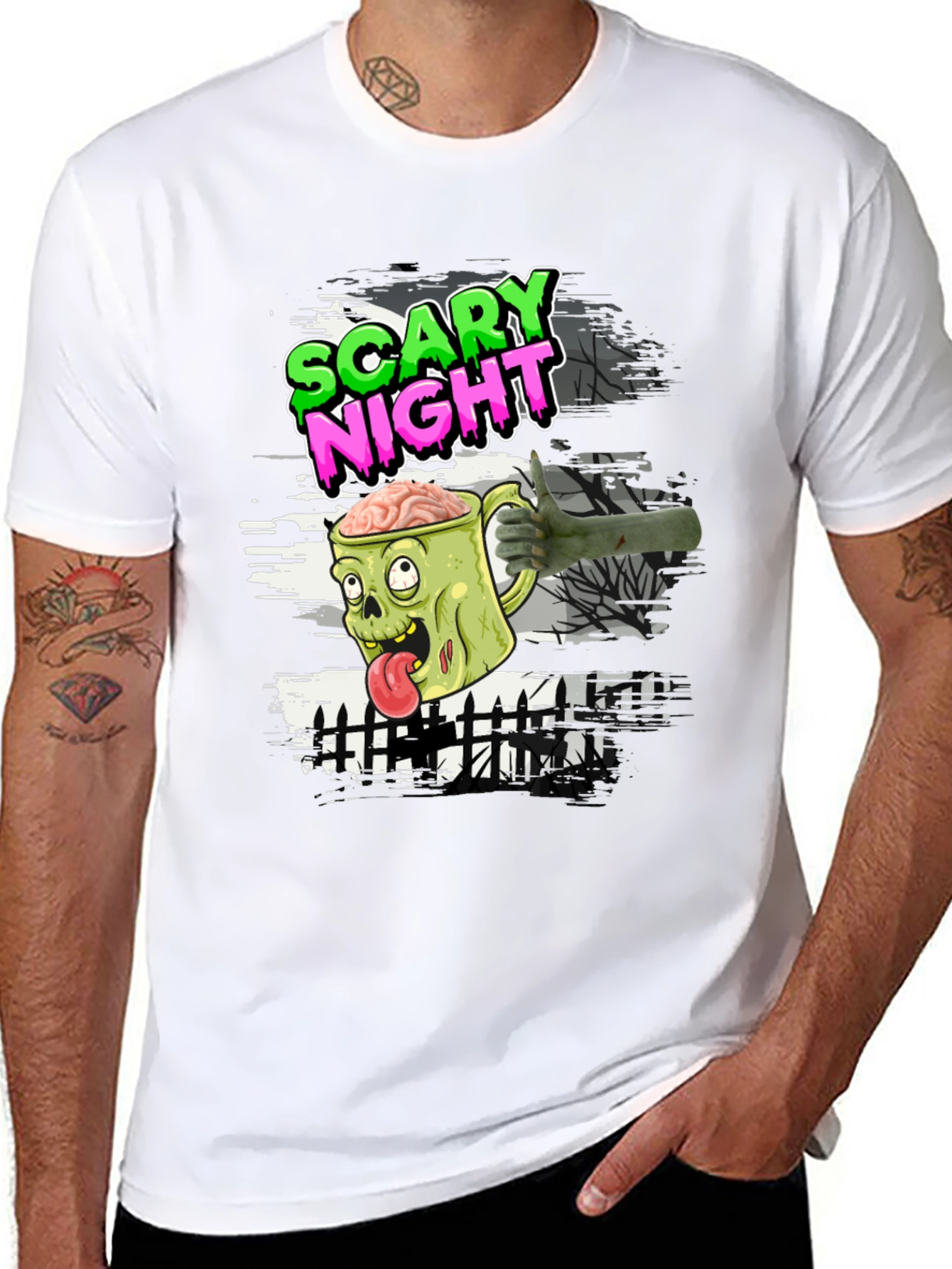 Scary Night Zombie Halloween T-Shirt