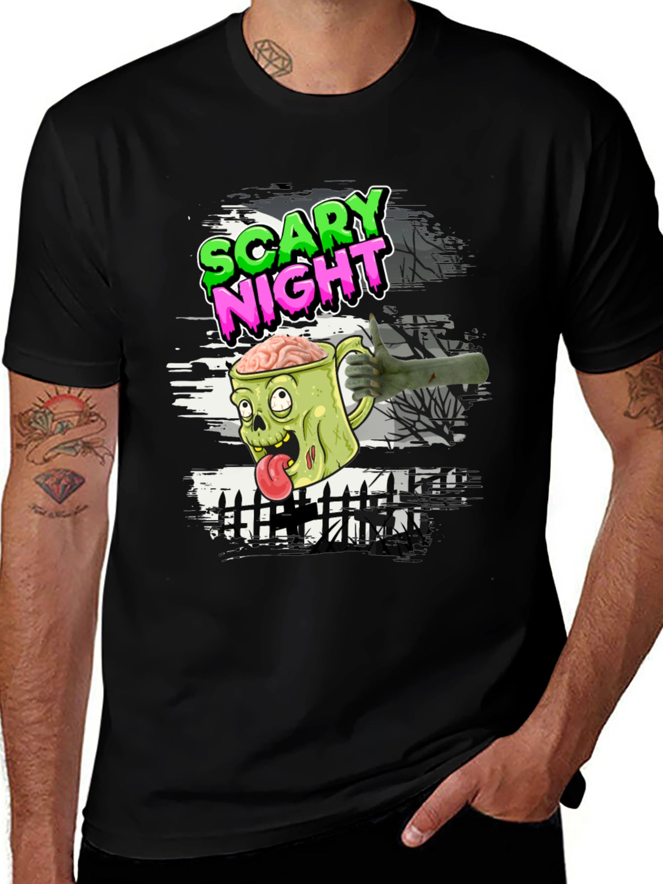 Scary Night Zombie Halloween T-Shirt