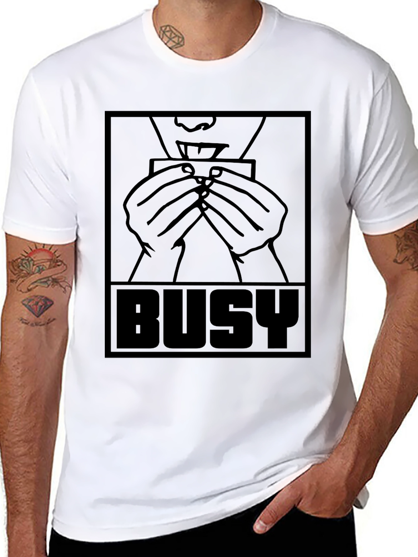Busy Rolling Graphic T-Shirt - Black