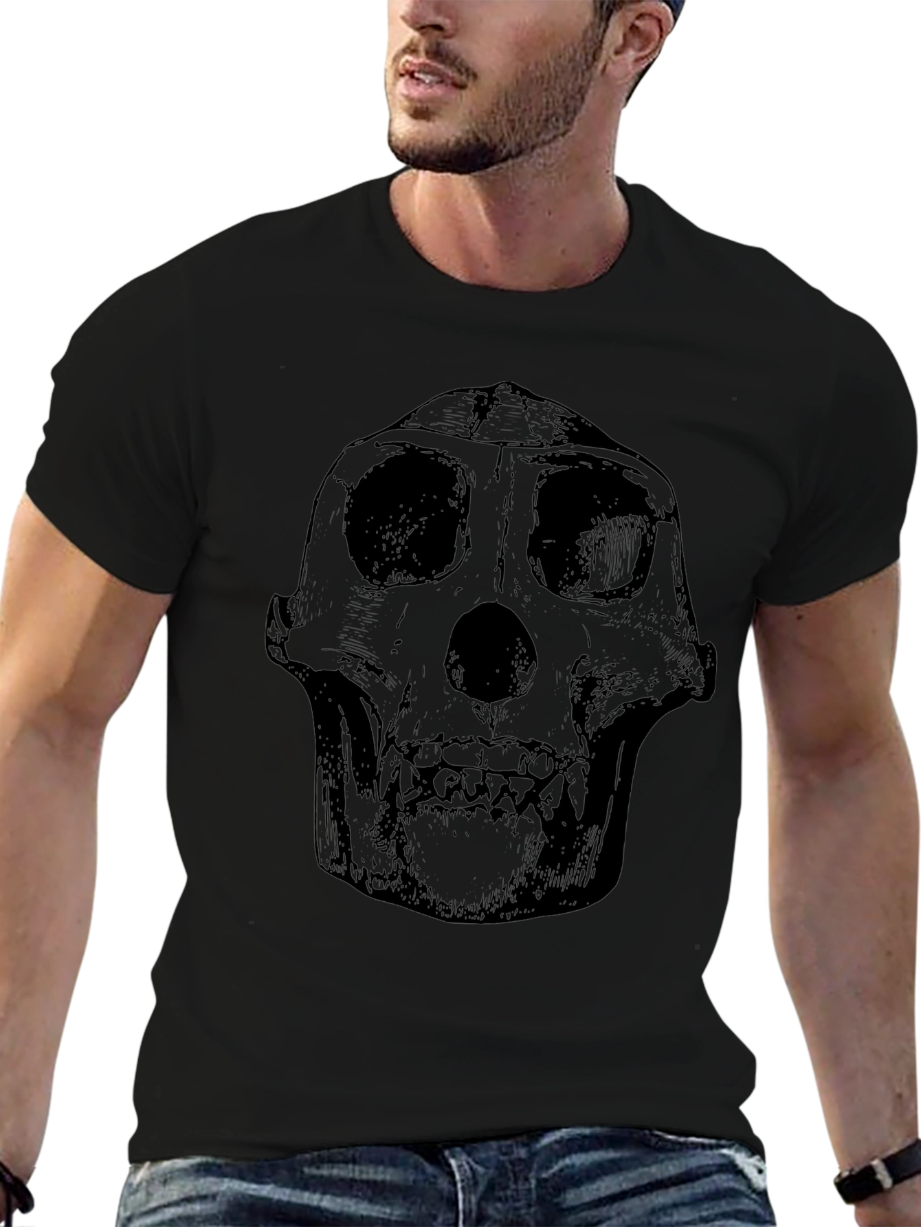 Skull Graphic Tee - Mens Black T-Shirt
