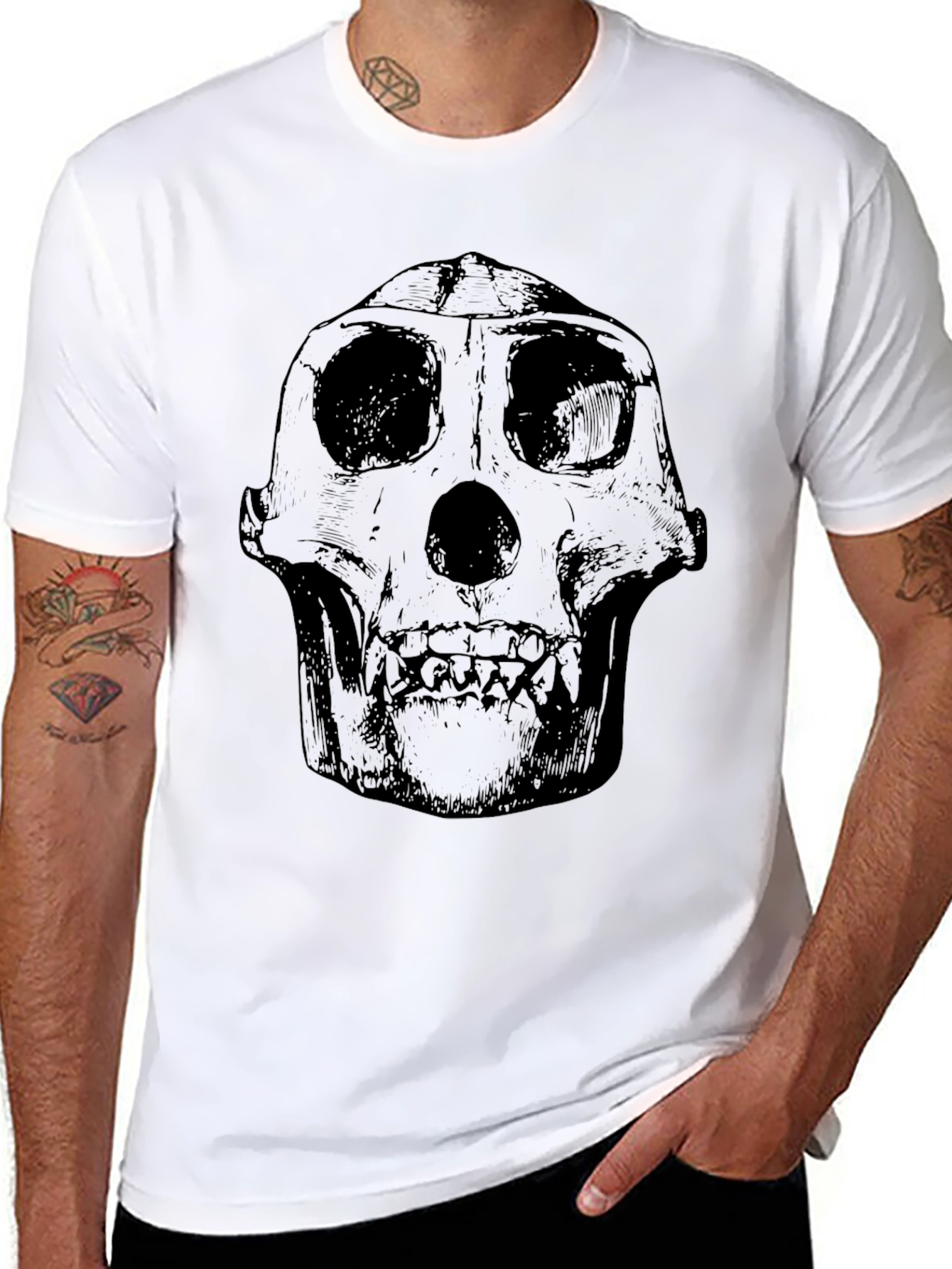 Skull Graphic Tee - Mens Black T-Shirt