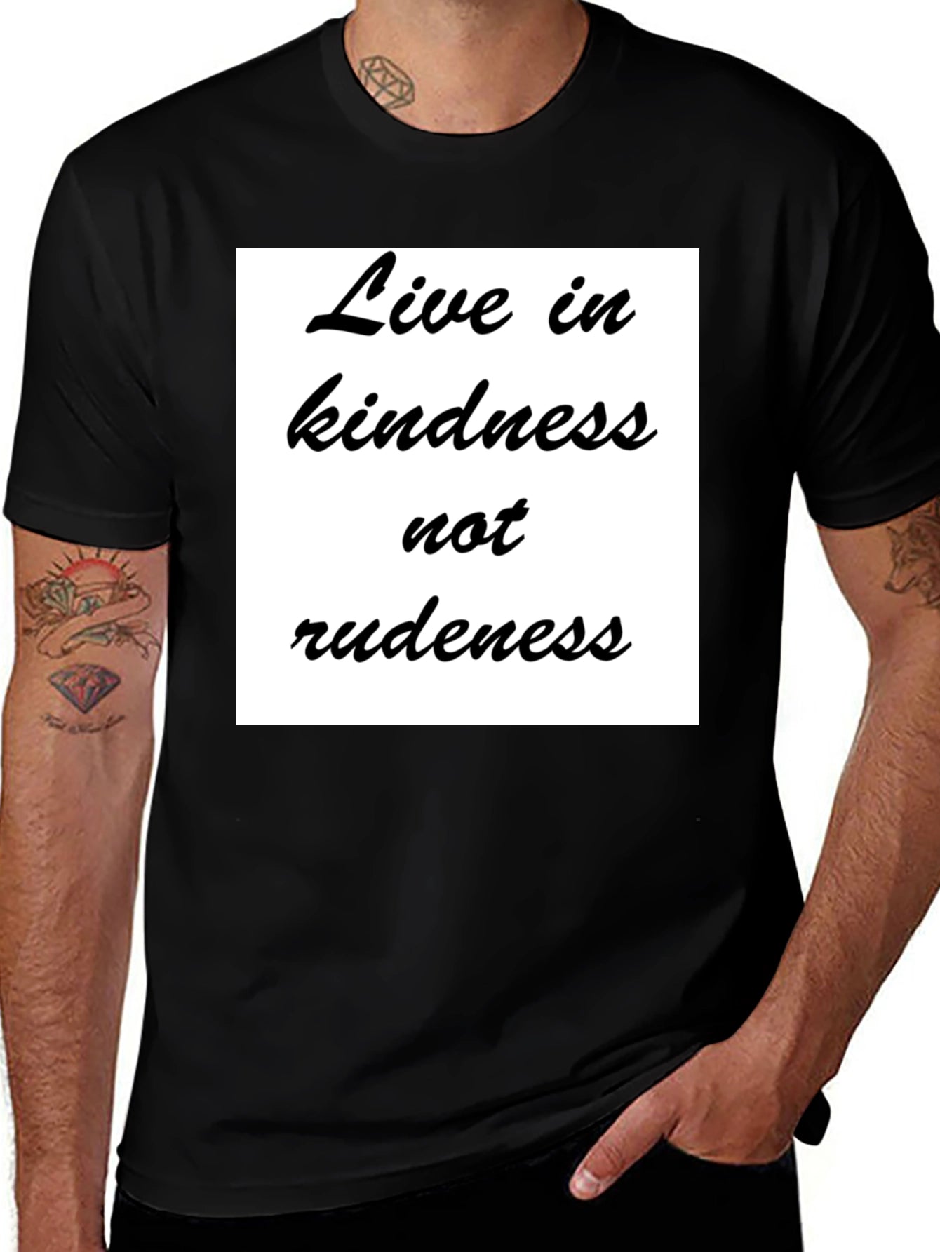 Kindness Graphic T-Shirt - Black