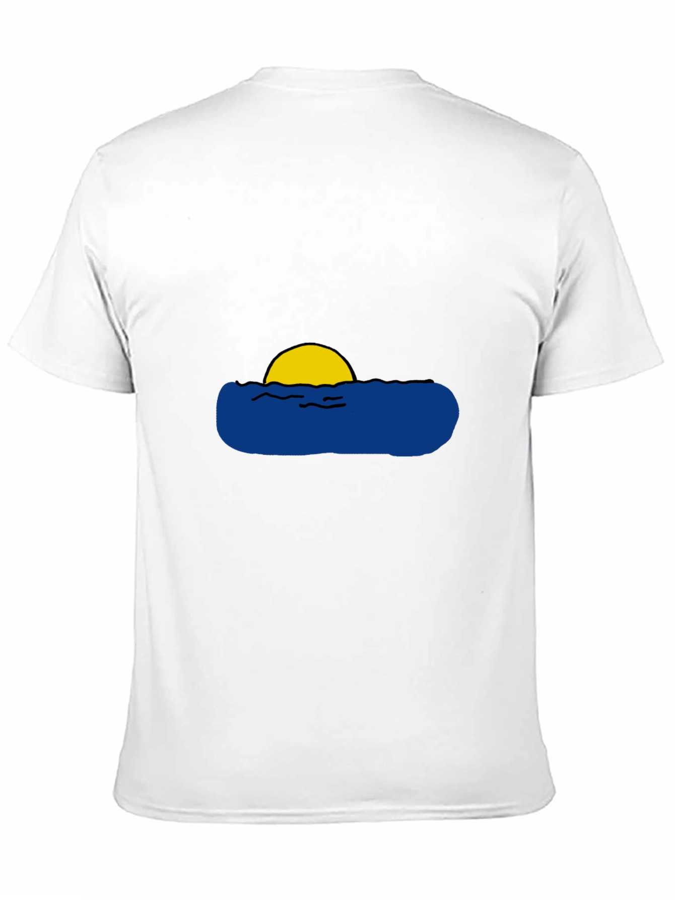 Sunset Waves Graphic Black T-Shirt
