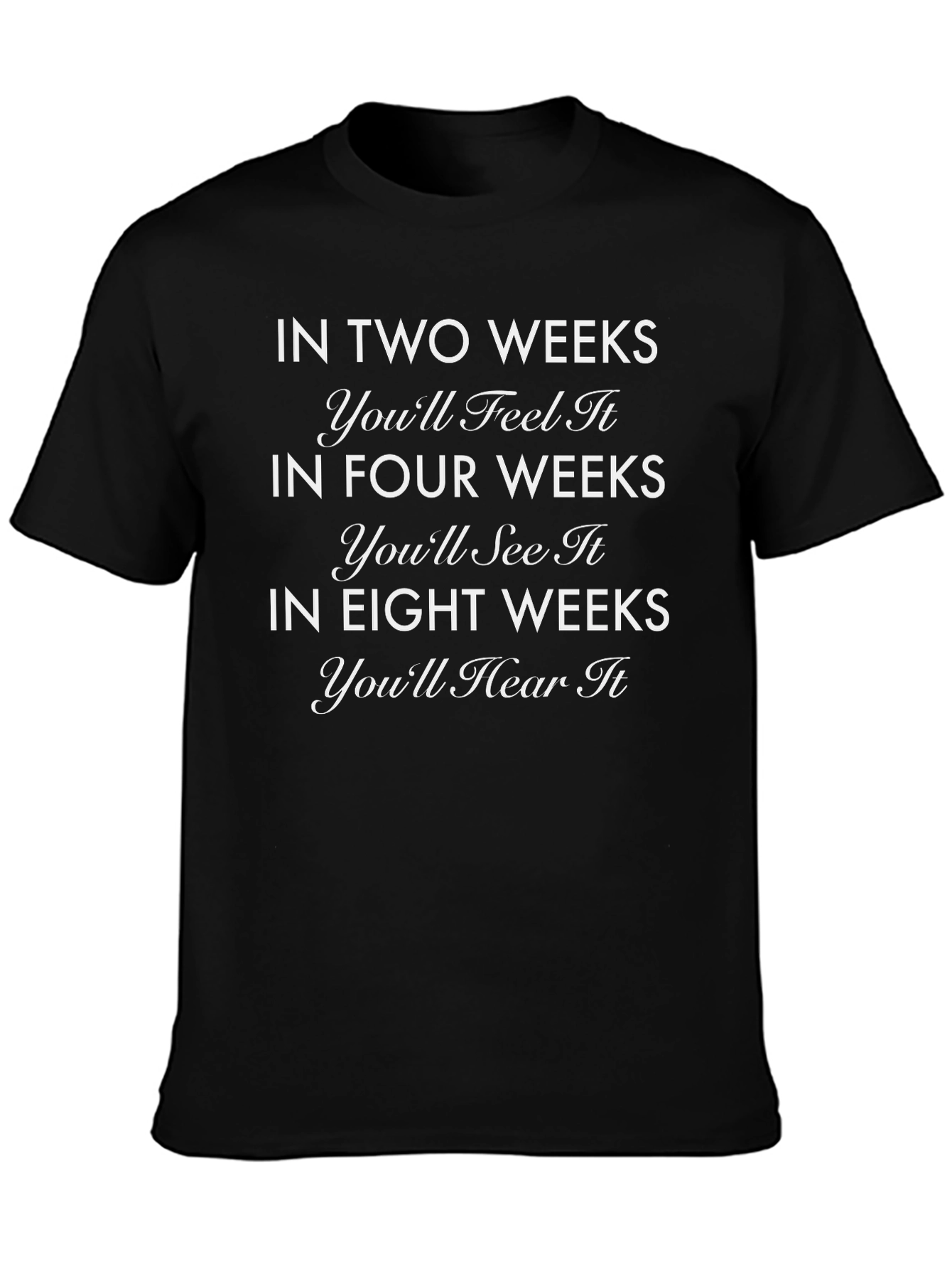 Funny Gym Workout T-Shirt: Feel See Hear Results