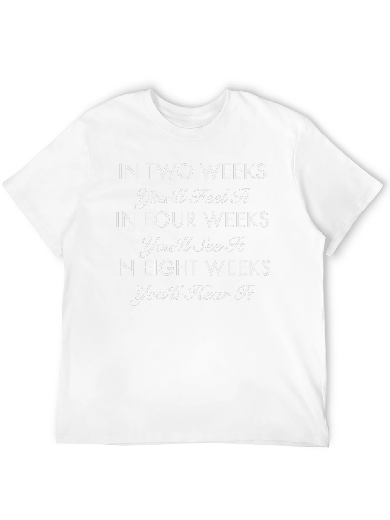 Funny Gym Workout T-Shirt: Feel See Hear Results