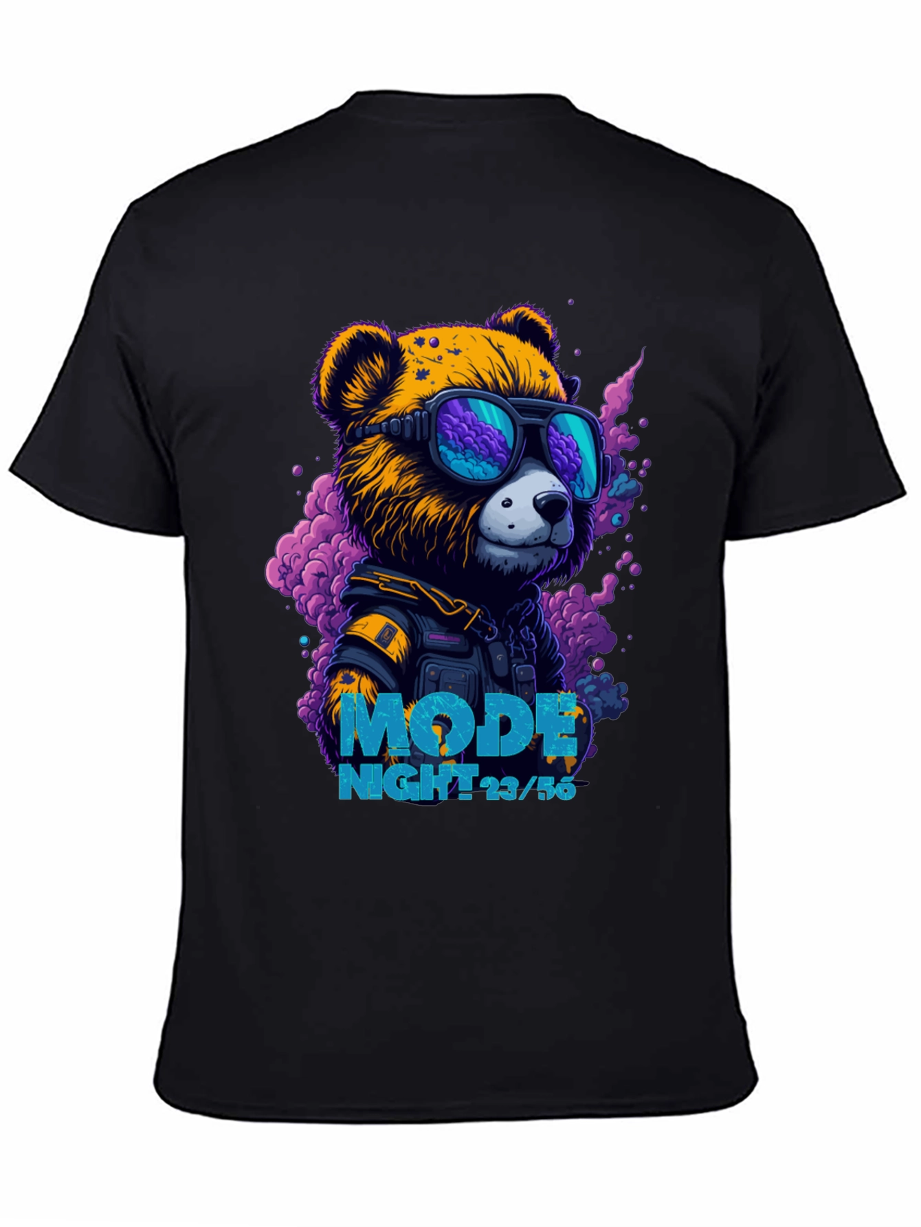 Cyberpunk Bear Graphic Tee - Mode Night