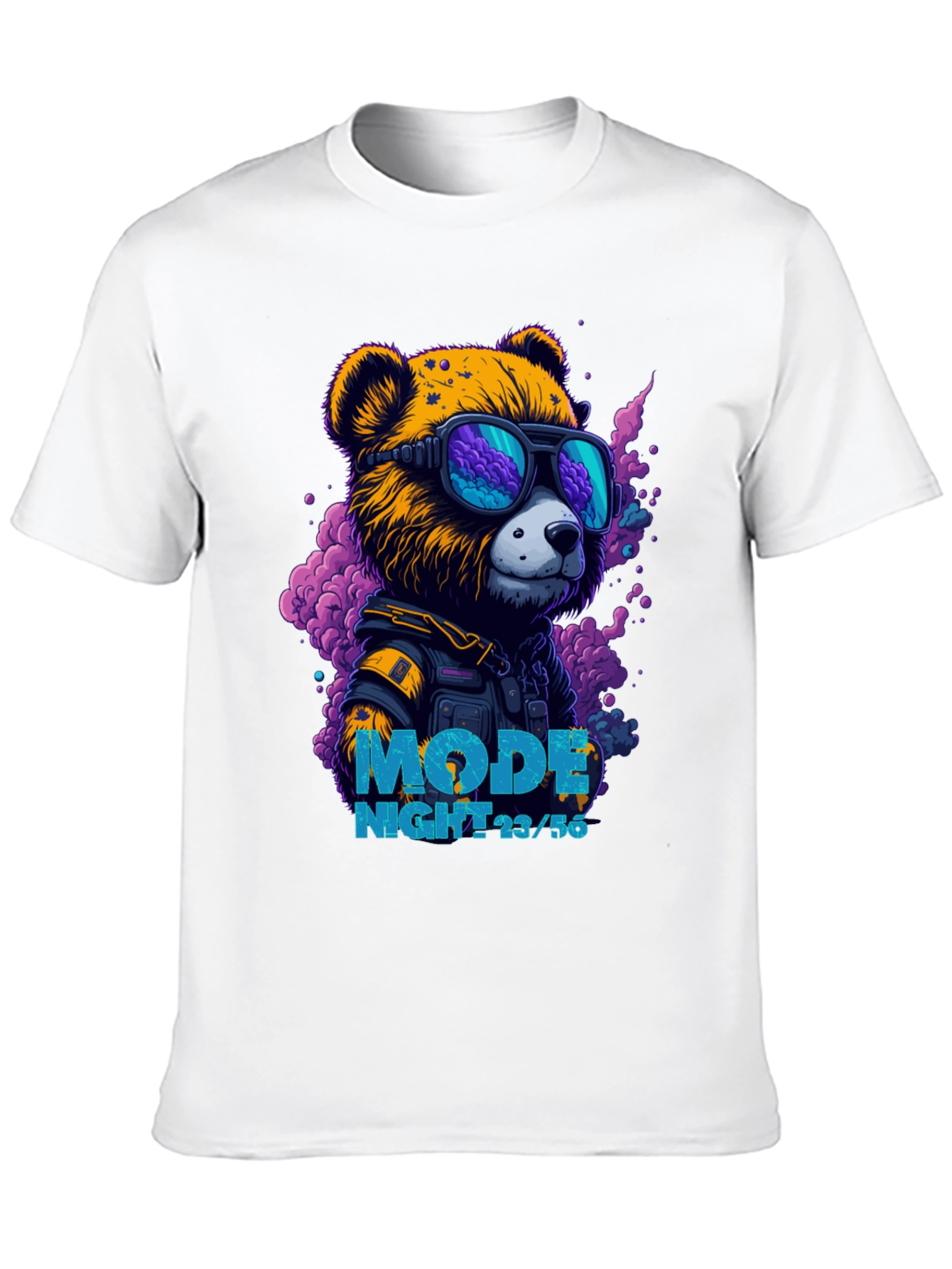 Cyberpunk Bear Graphic Tee - Mode Night