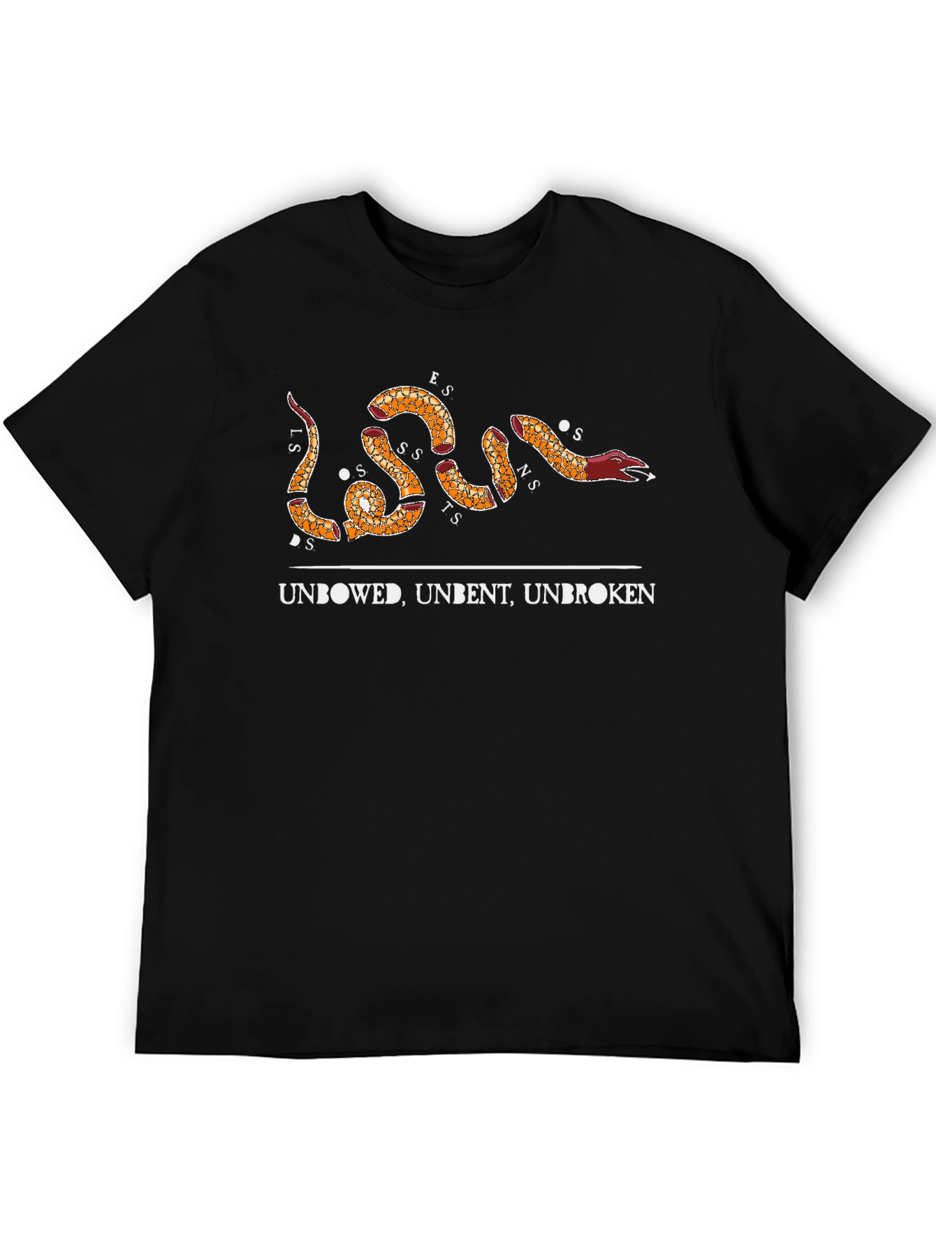 Unbowed Unbent Unbroken Snake Graphic Tee