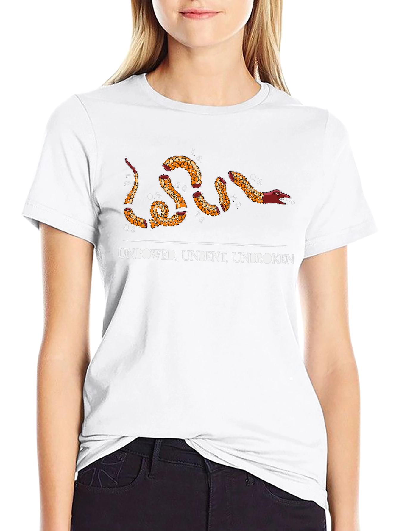 Unbowed Unbent Unbroken Snake Graphic Tee