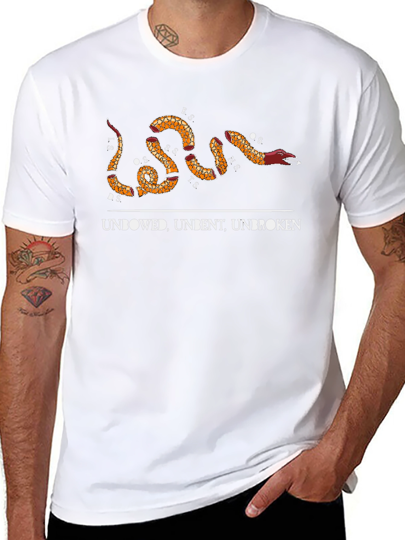 Unbowed Unbent Unbroken Snake Graphic Tee