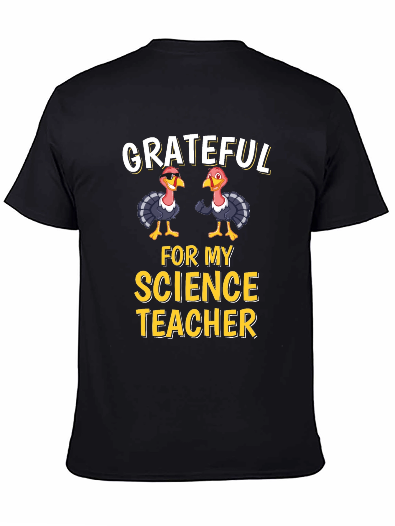 Grateful Science Teacher Thanksgiving Turkey T-Shirt