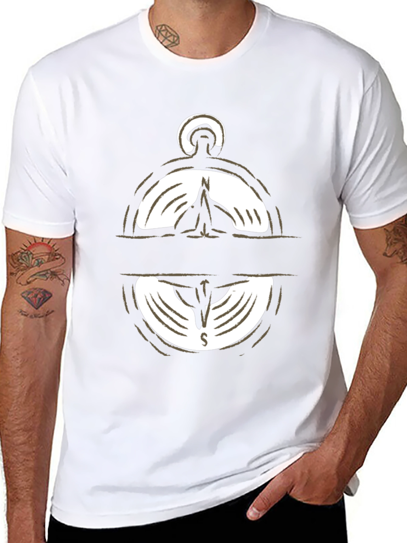 Compass Graphic Print T-Shirt