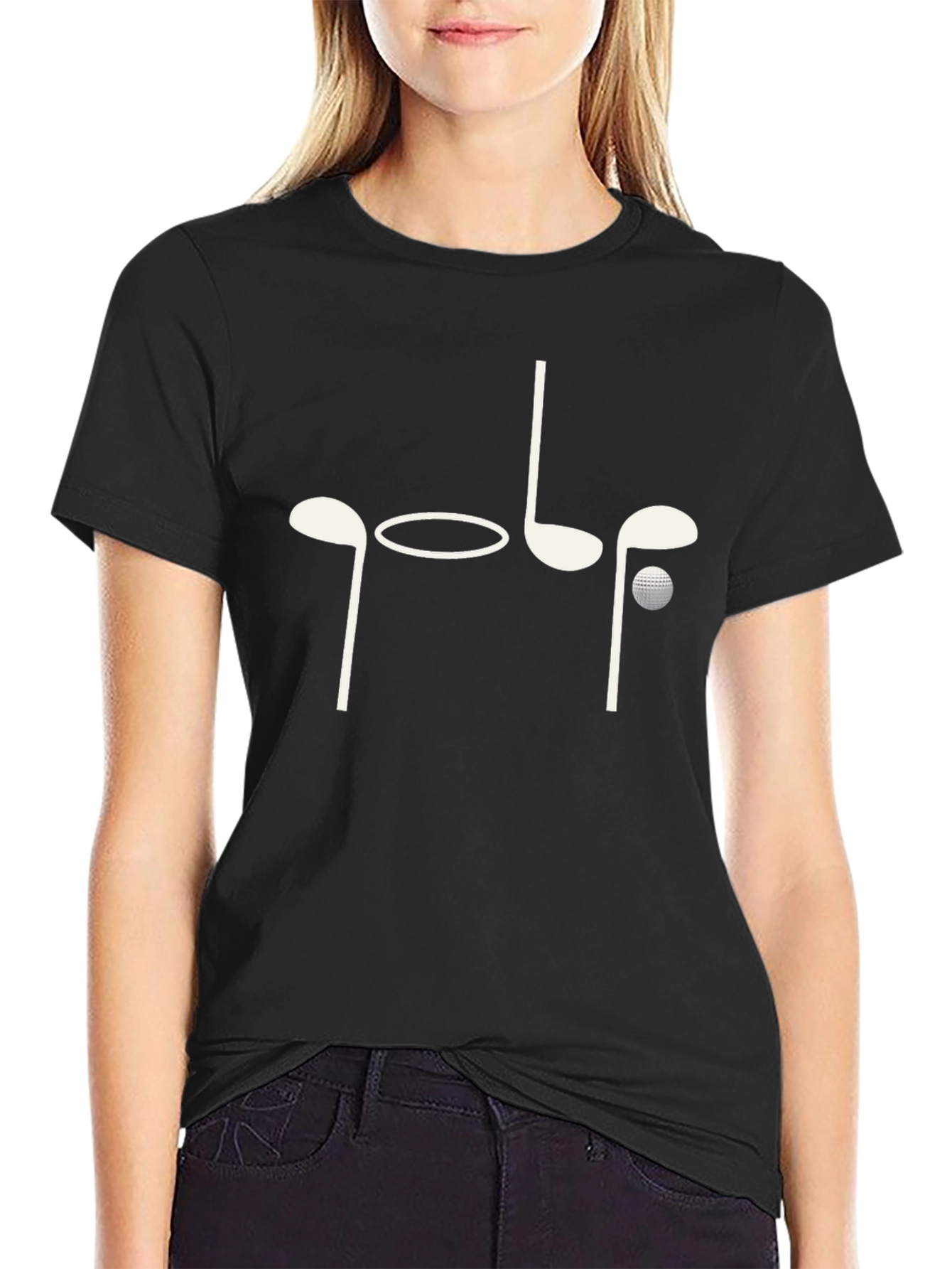 Golf Clubs Graphic Black T-Shirt