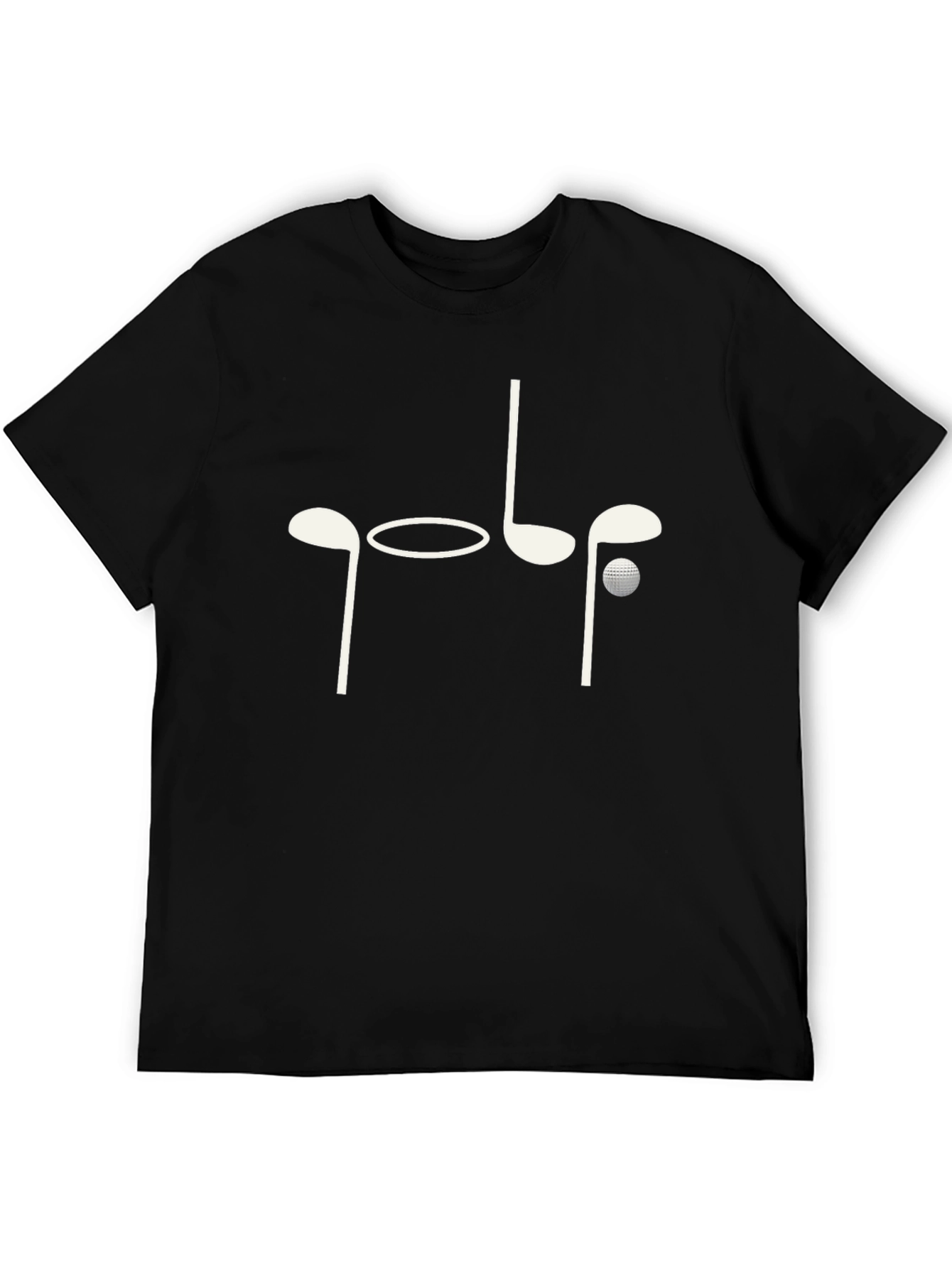 Golf Clubs Graphic Black T-Shirt
