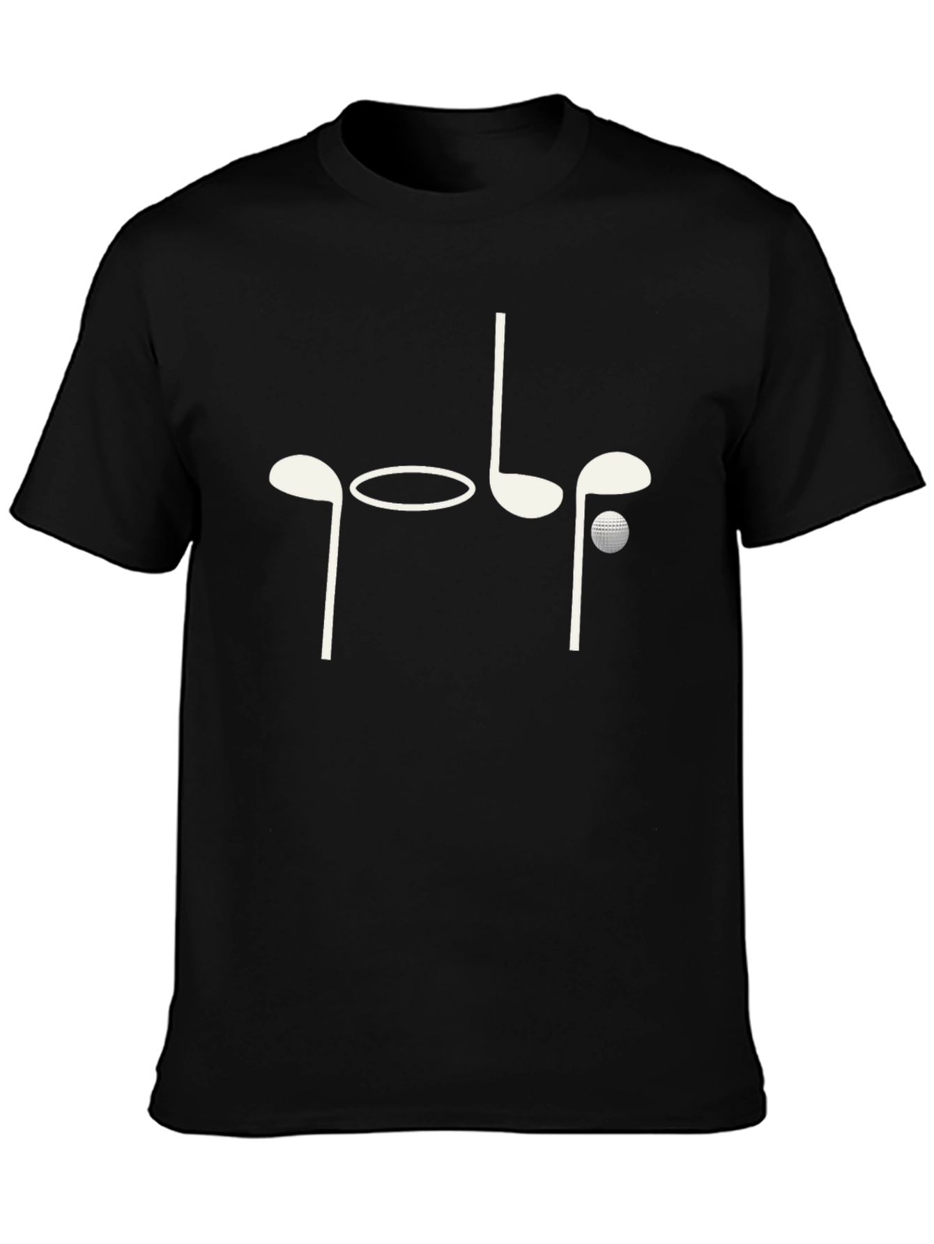 Golf Clubs Graphic Black T-Shirt