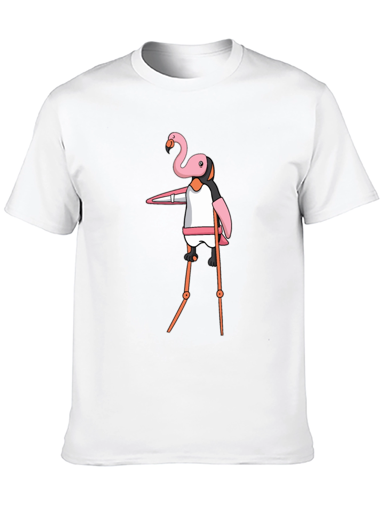 Flamingo Stilt Walker Graphic Tee - Black