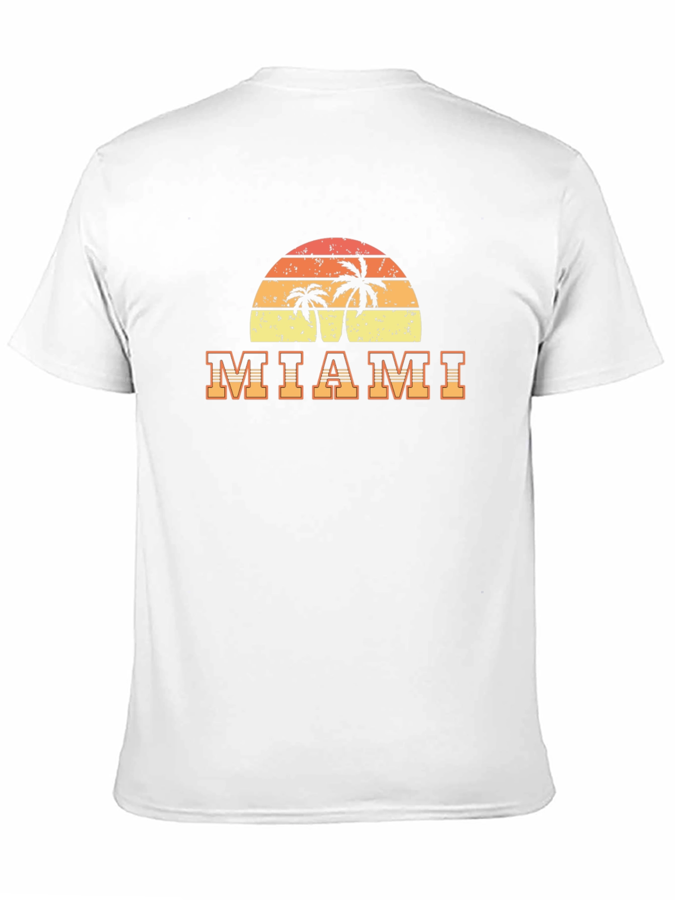Miami Palm Tree Sunset Graphic T-Shirt